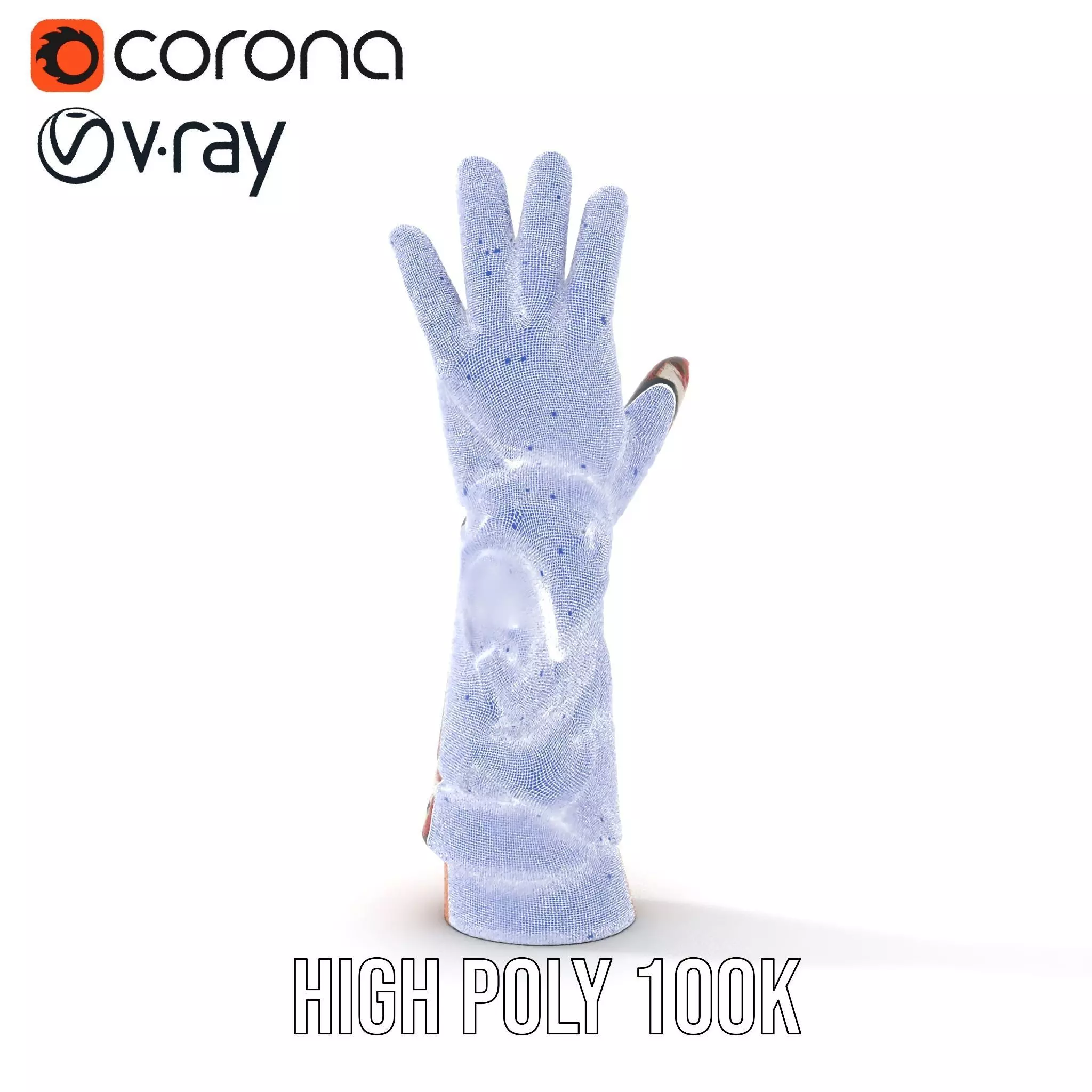 Colorful Artistic Glove model pack Low-poly 3D model_33