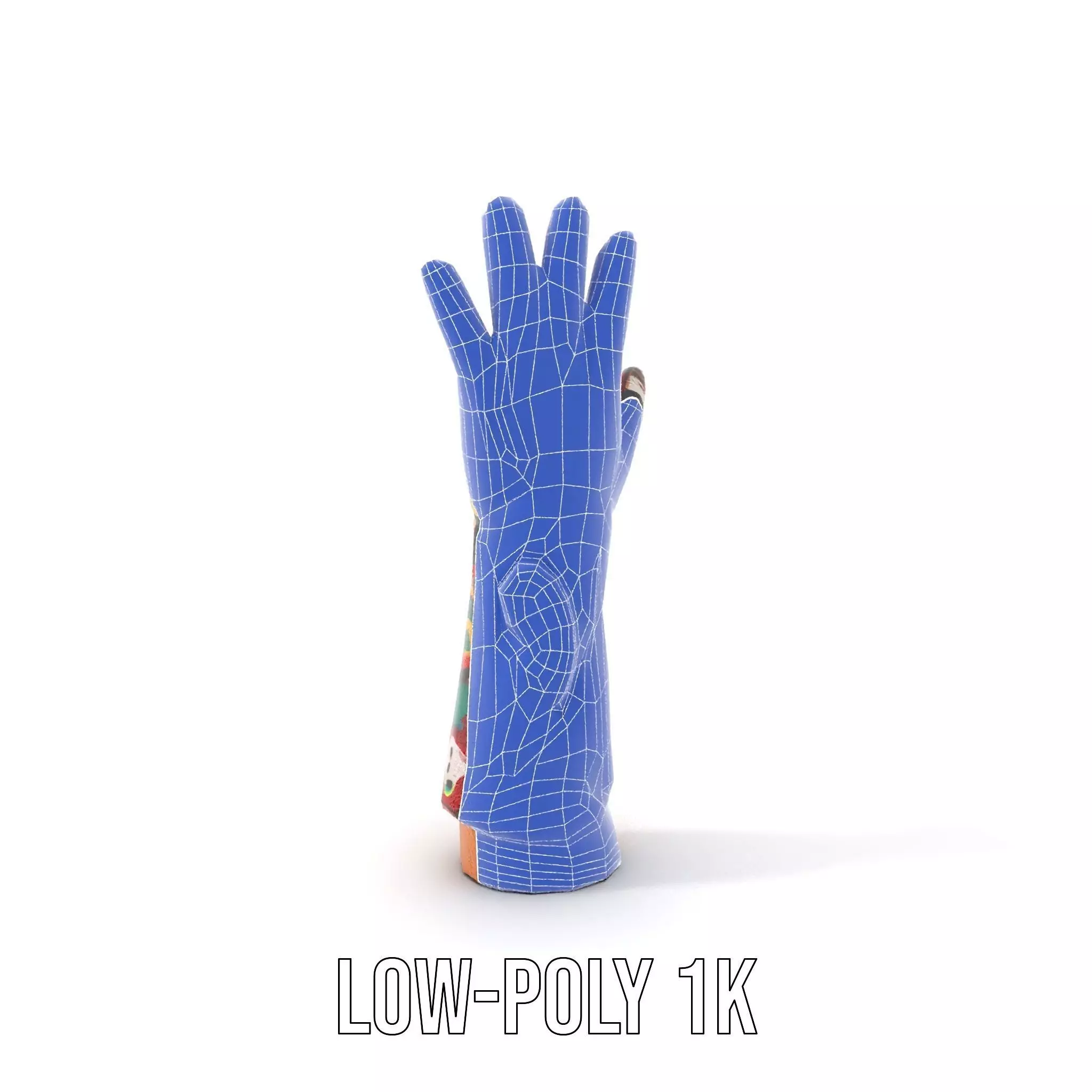 Colorful Artistic Glove model pack Low-poly 3D model_14