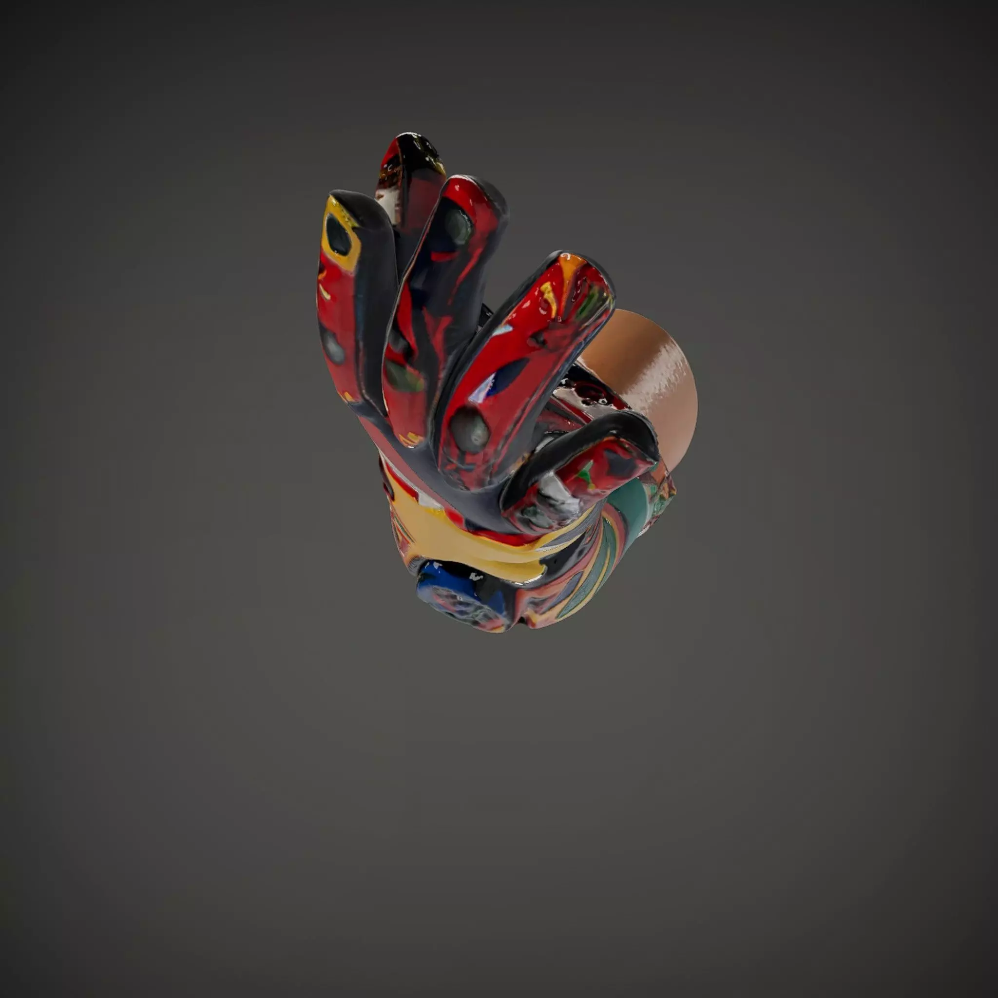 Colorful Artistic Glove model pack Low-poly 3D model_34