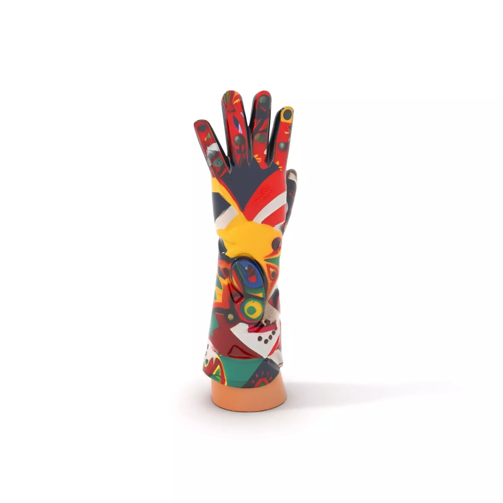 Colorful Artistic Glove model pack Low-poly 3D model_22