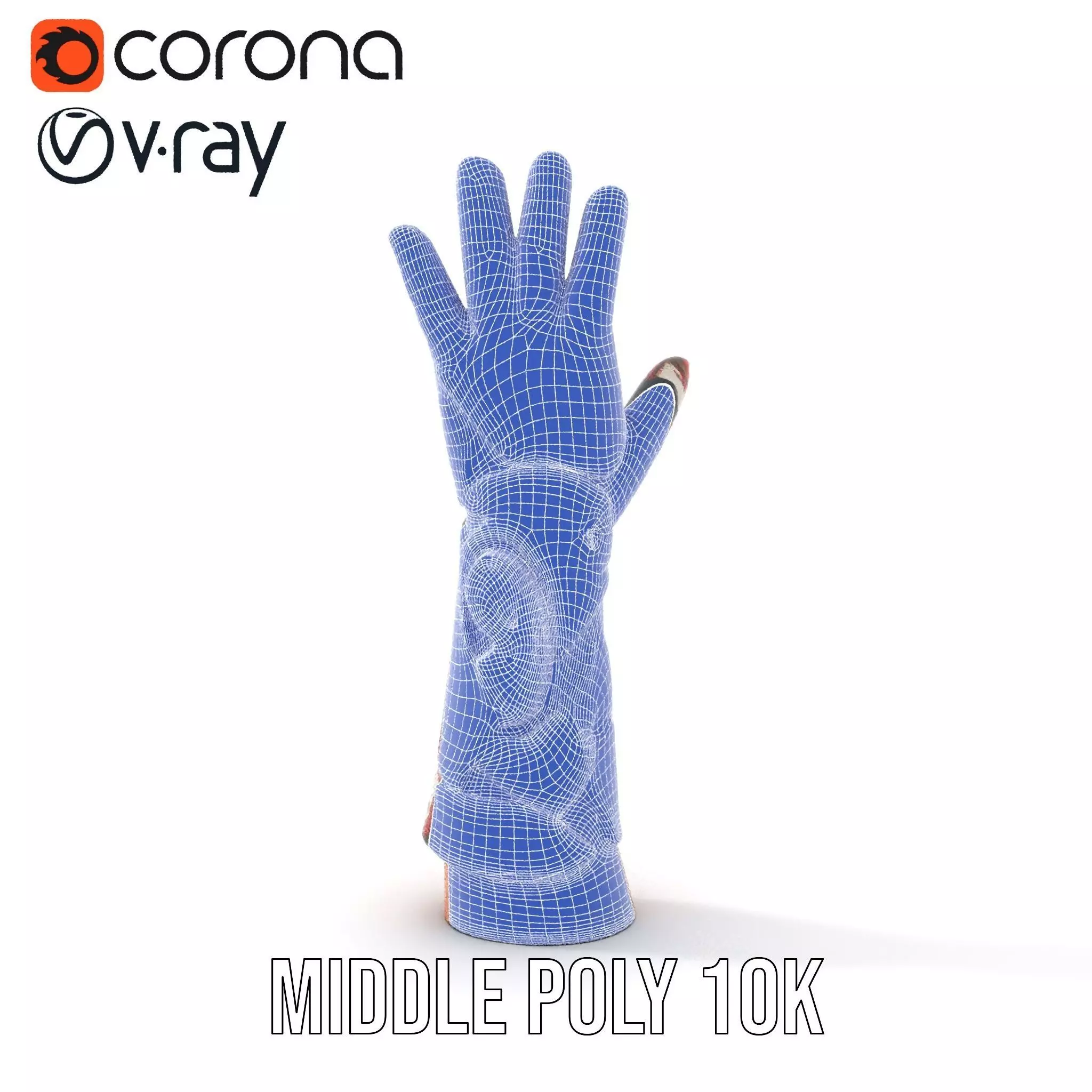 Colorful Artistic Glove model pack Low-poly 3D model_11