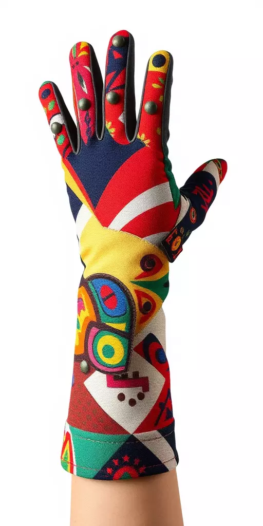 Colorful Artistic Glove model pack Low-poly 3D model_3