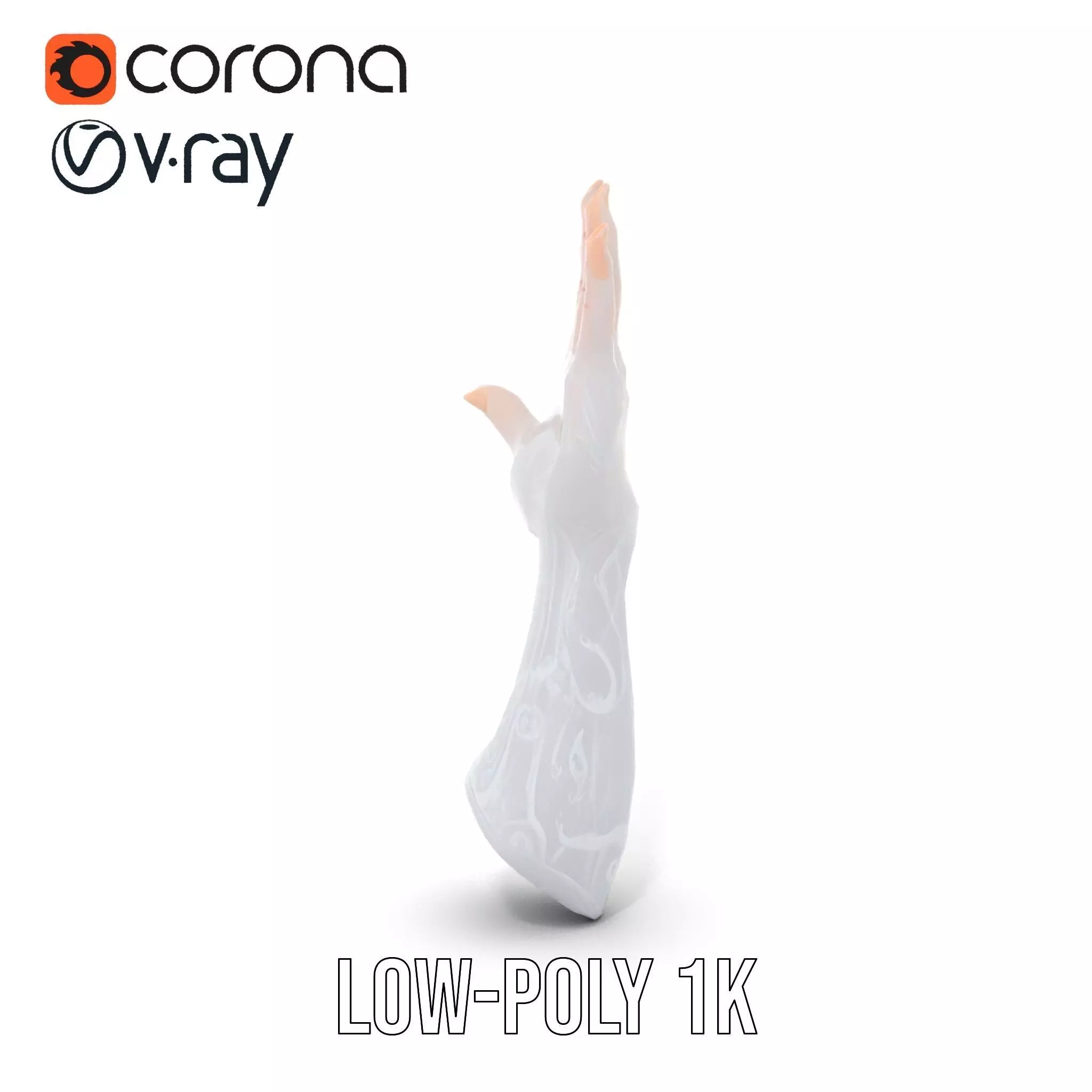 Realistic Human Arm with Tattoo Model Pack Low-poly 3D model_7