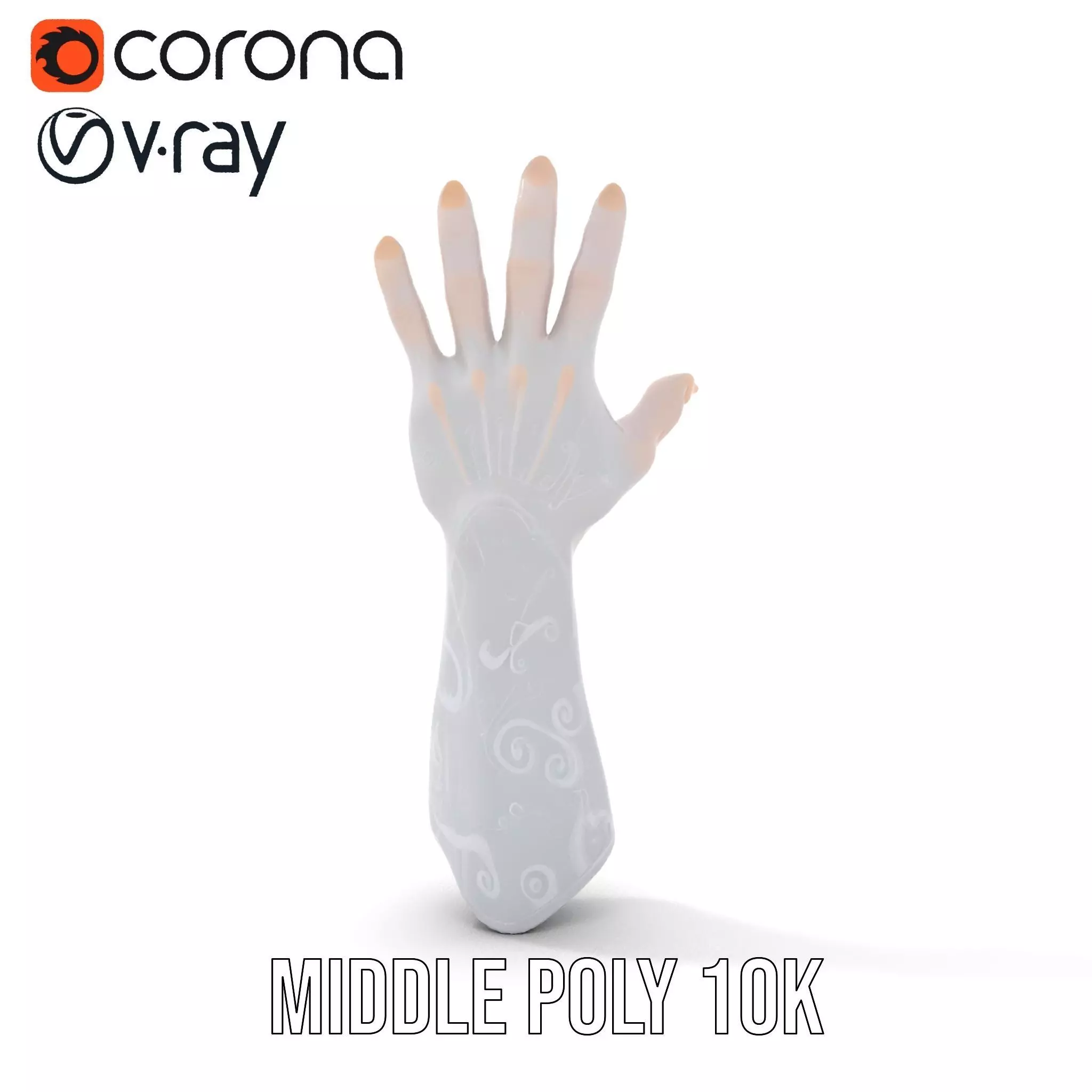 Realistic Human Arm with Tattoo Model Pack Low-poly 3D model_23