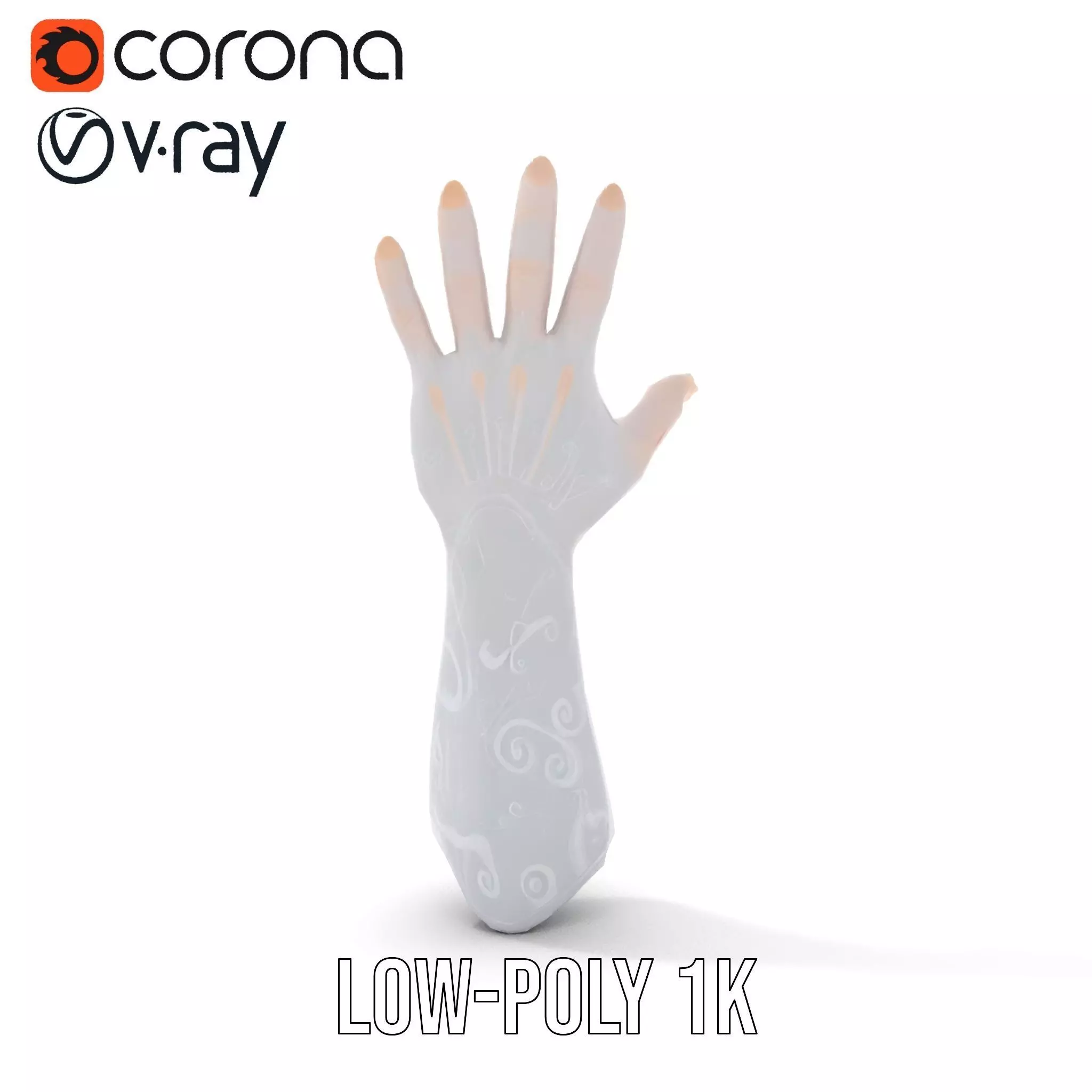 Realistic Human Arm with Tattoo Model Pack Low-poly 3D model_11