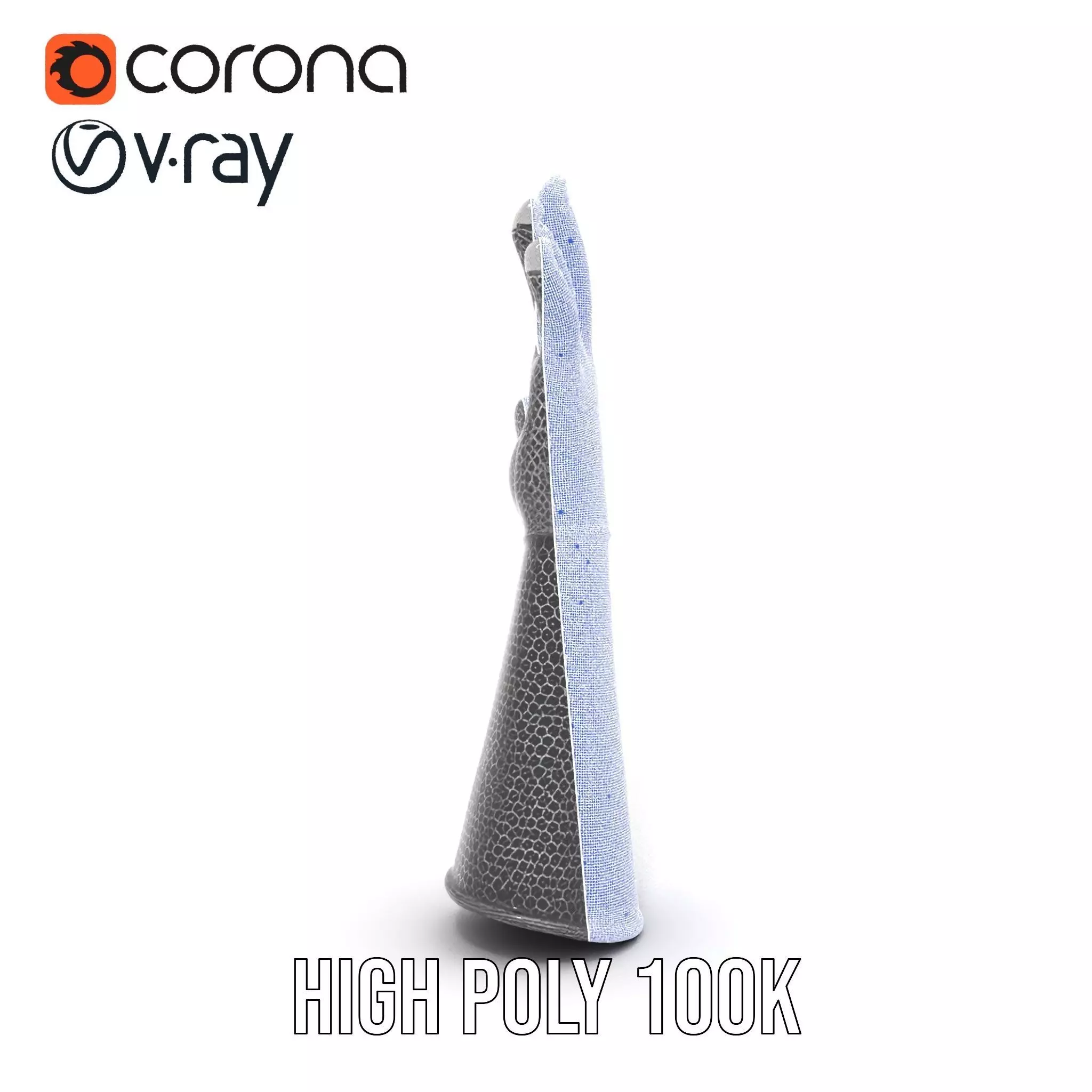 Chainmail Glove Model Pack  Detailed Medieval Armor Accessory Low-poly 3D model_31