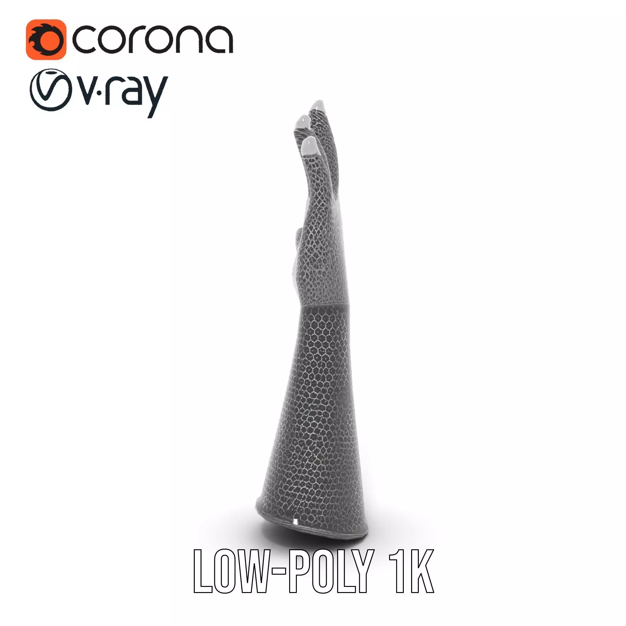 Chainmail Glove Model Pack  Detailed Medieval Armor Accessory Low-poly 3D model_14