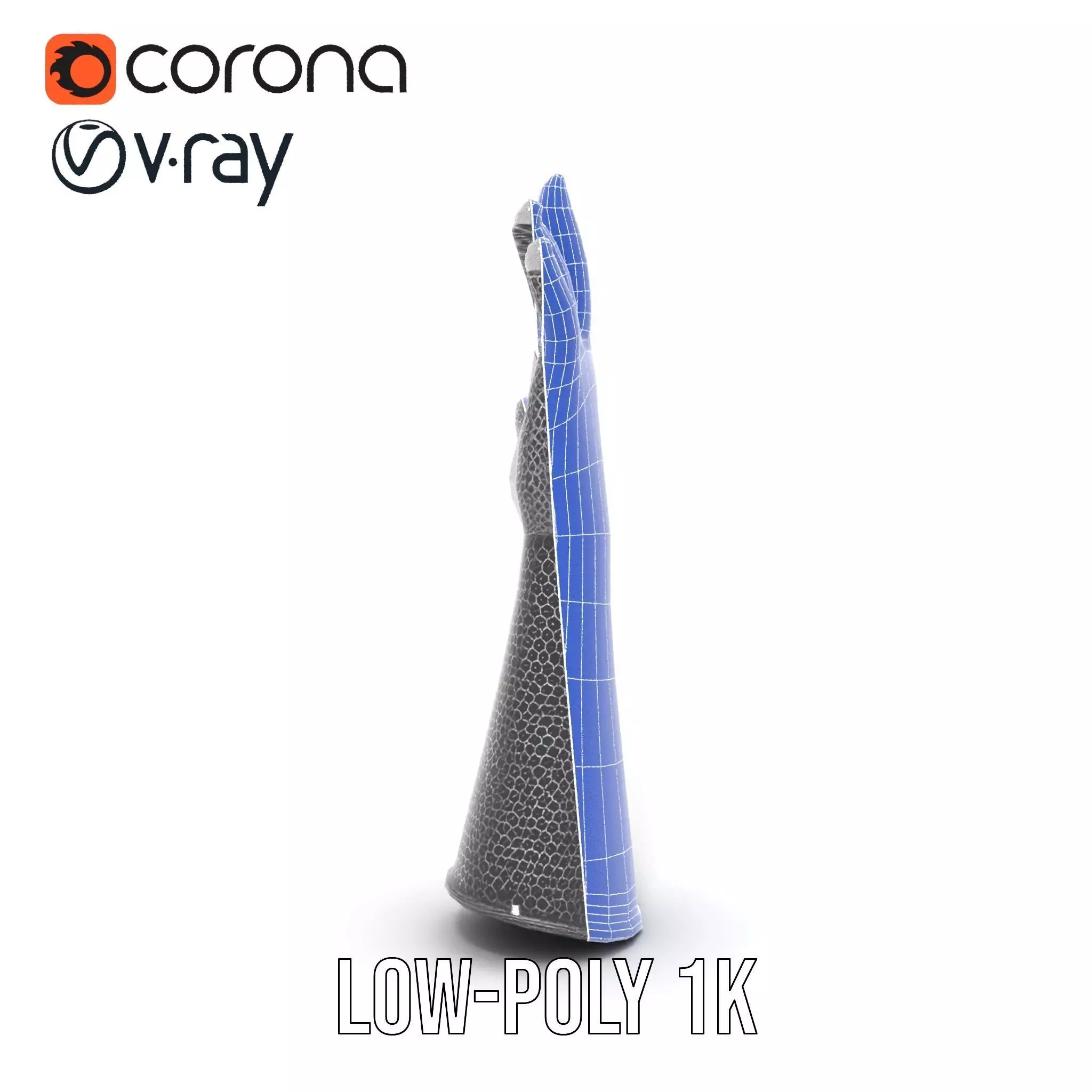 Chainmail Glove Model Pack  Detailed Medieval Armor Accessory Low-poly 3D model_21