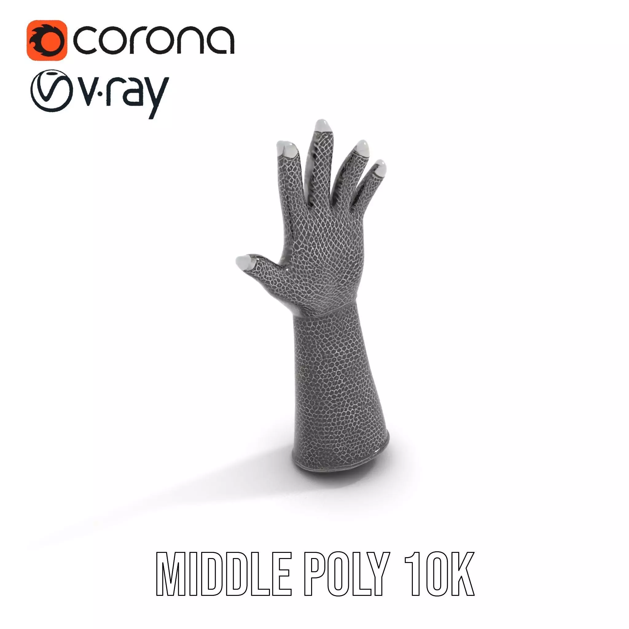 Chainmail Glove Model Pack  Detailed Medieval Armor Accessory Low-poly 3D model_20