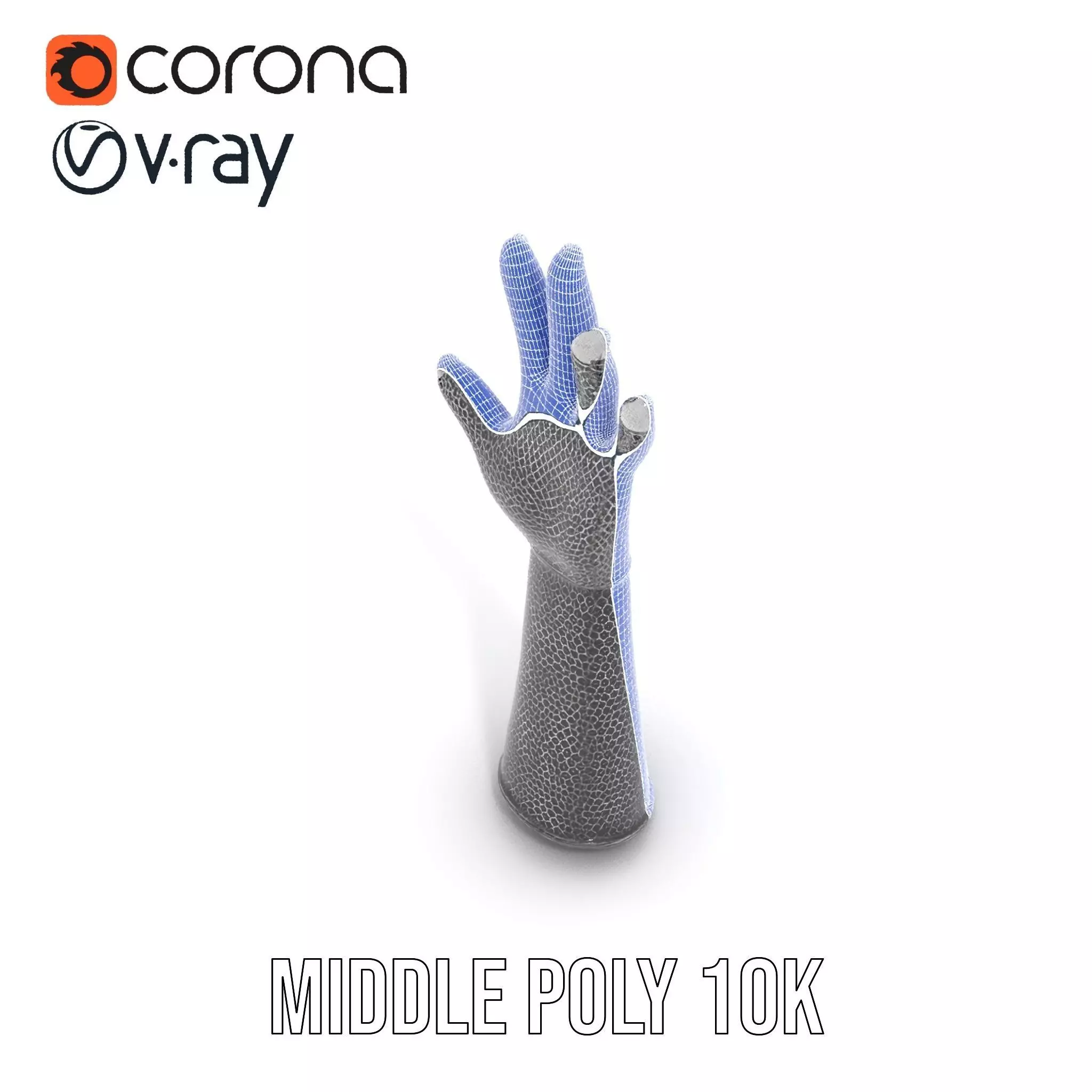 Chainmail Glove Model Pack  Detailed Medieval Armor Accessory Low-poly 3D model_26