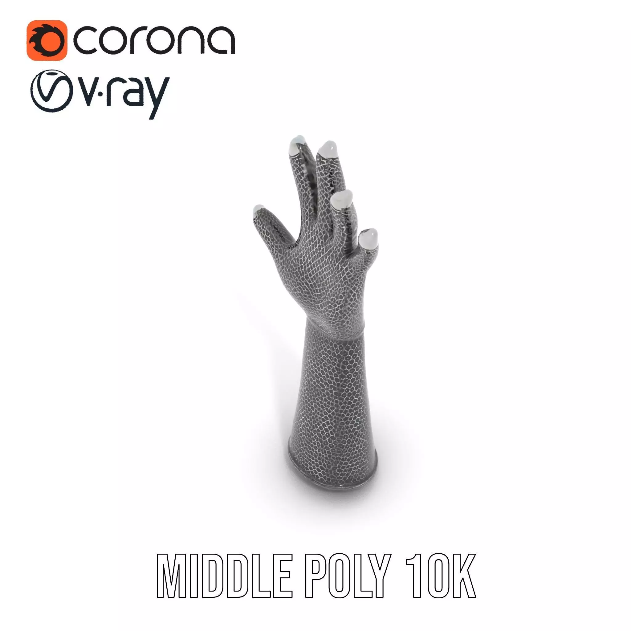 Chainmail Glove Model Pack  Detailed Medieval Armor Accessory Low-poly 3D model_6