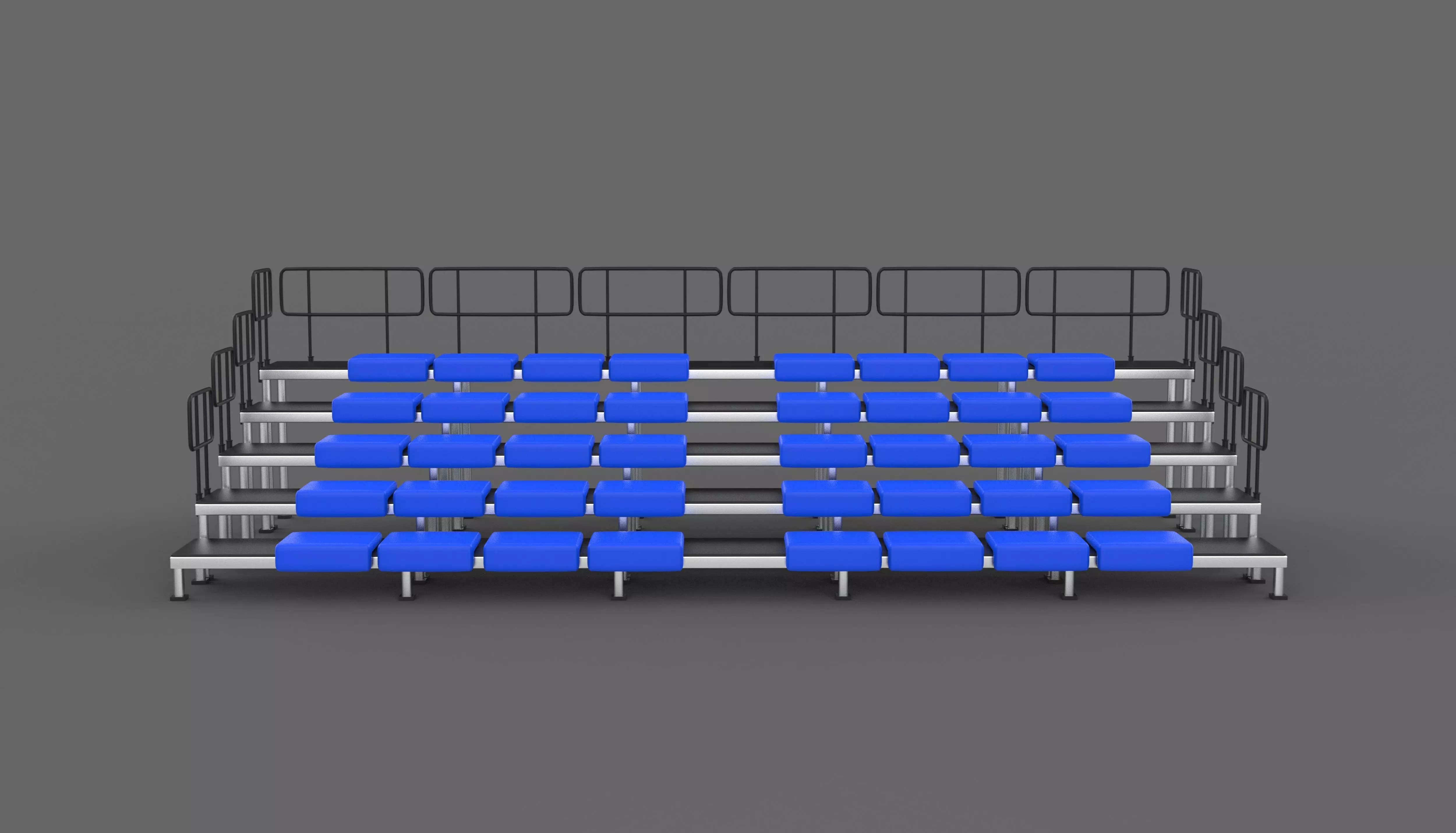 bleacher module 3D model_11