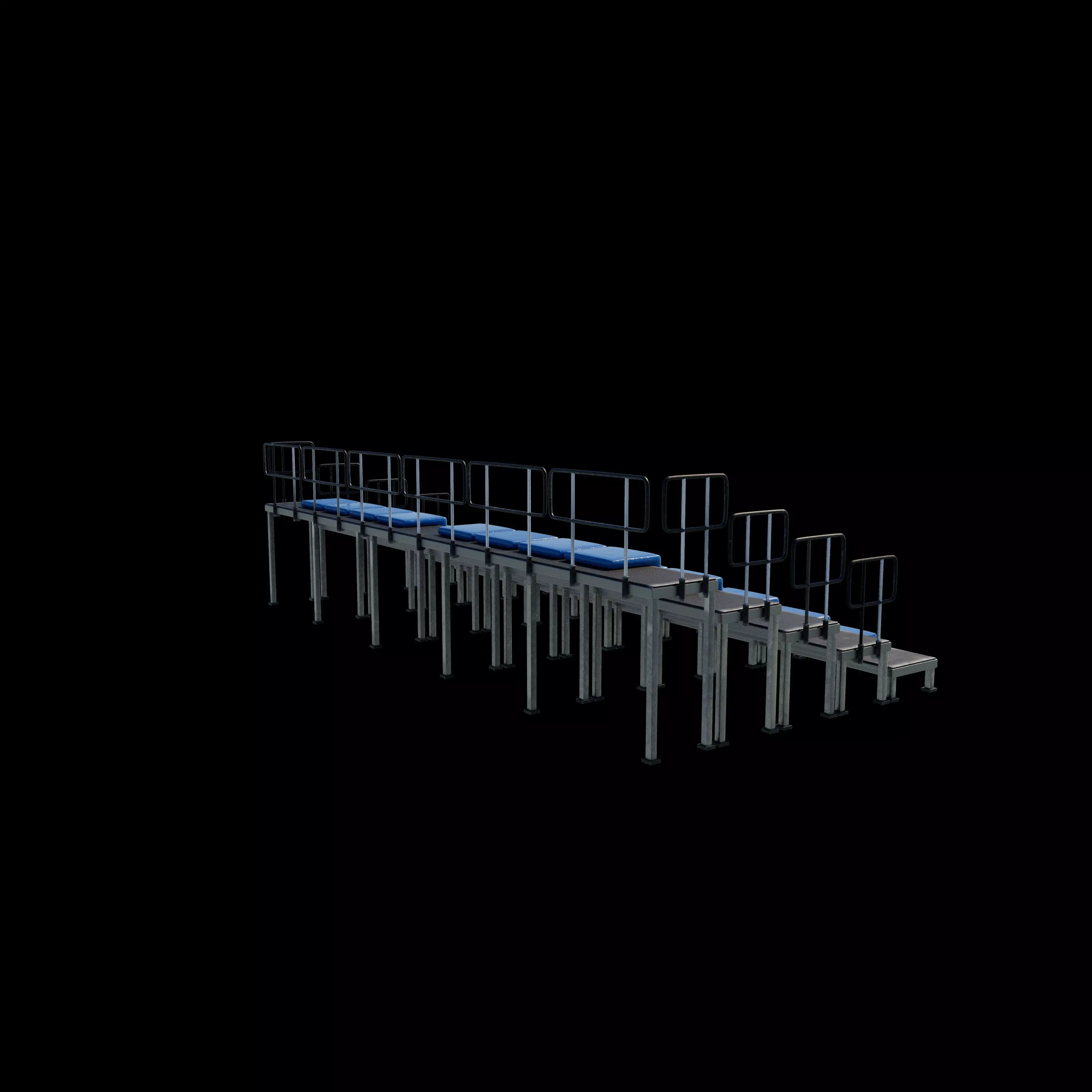 bleacher module 3D model_13