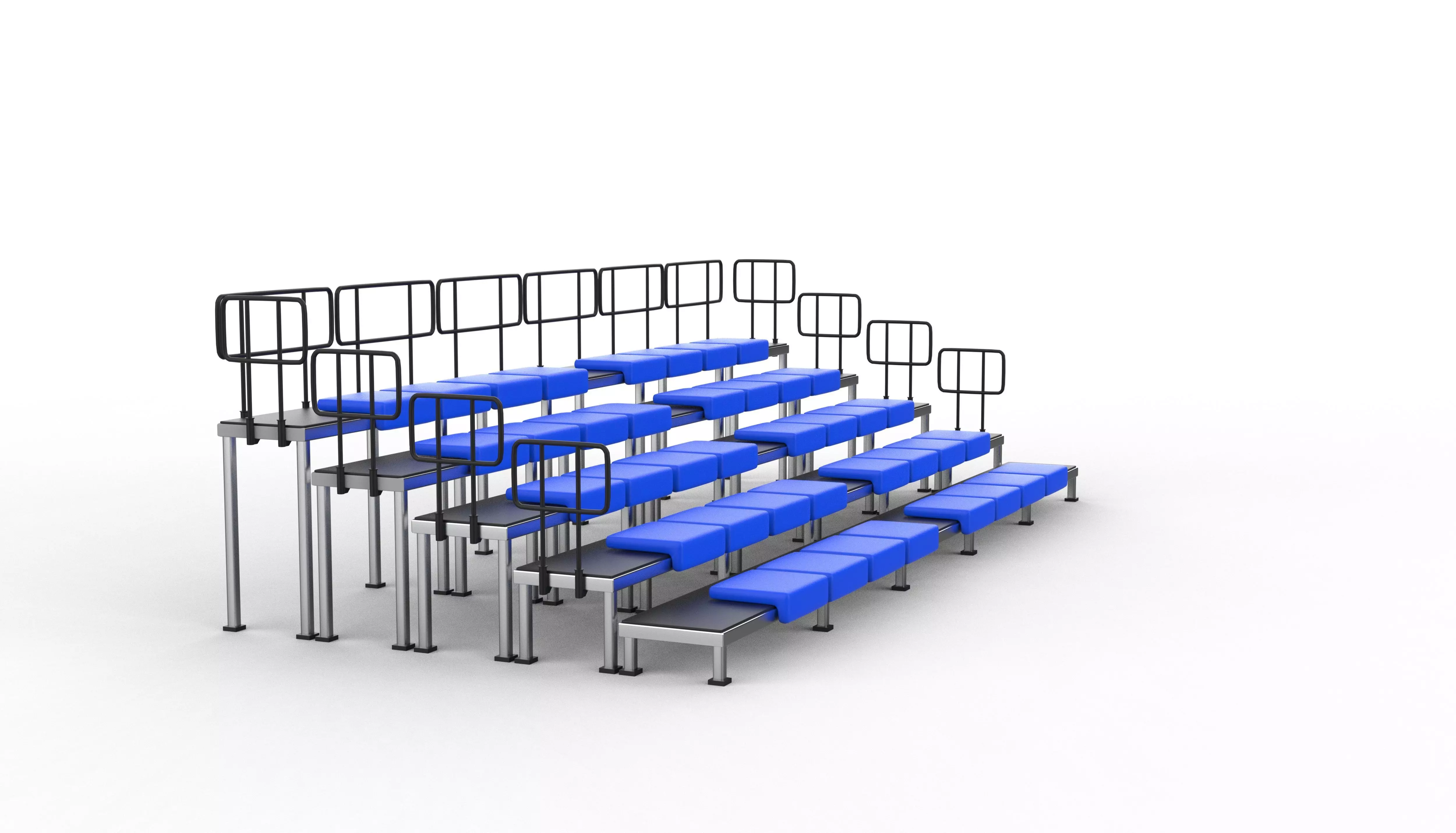 bleacher module 3D model_6