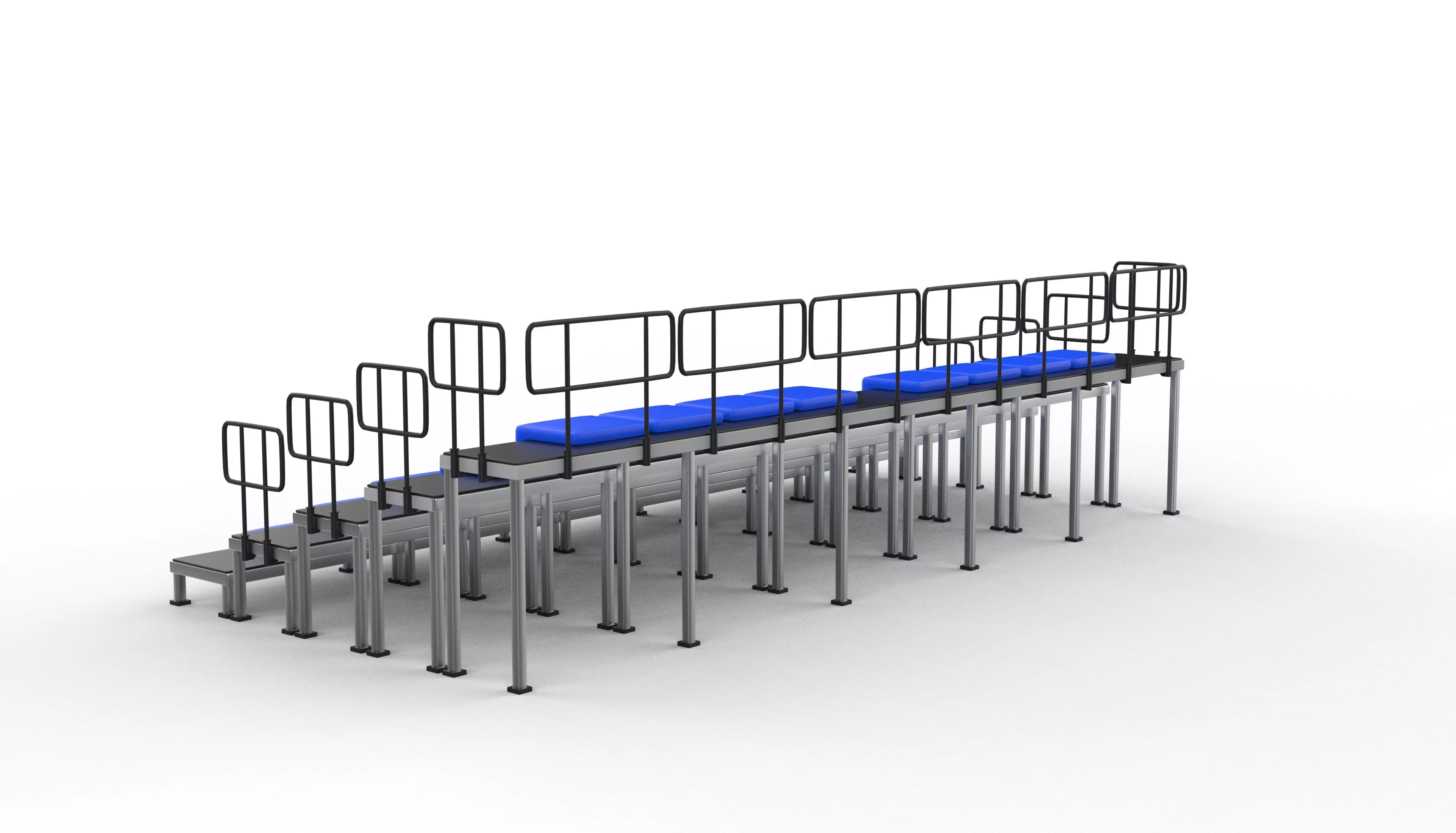 bleacher module 3D model_8