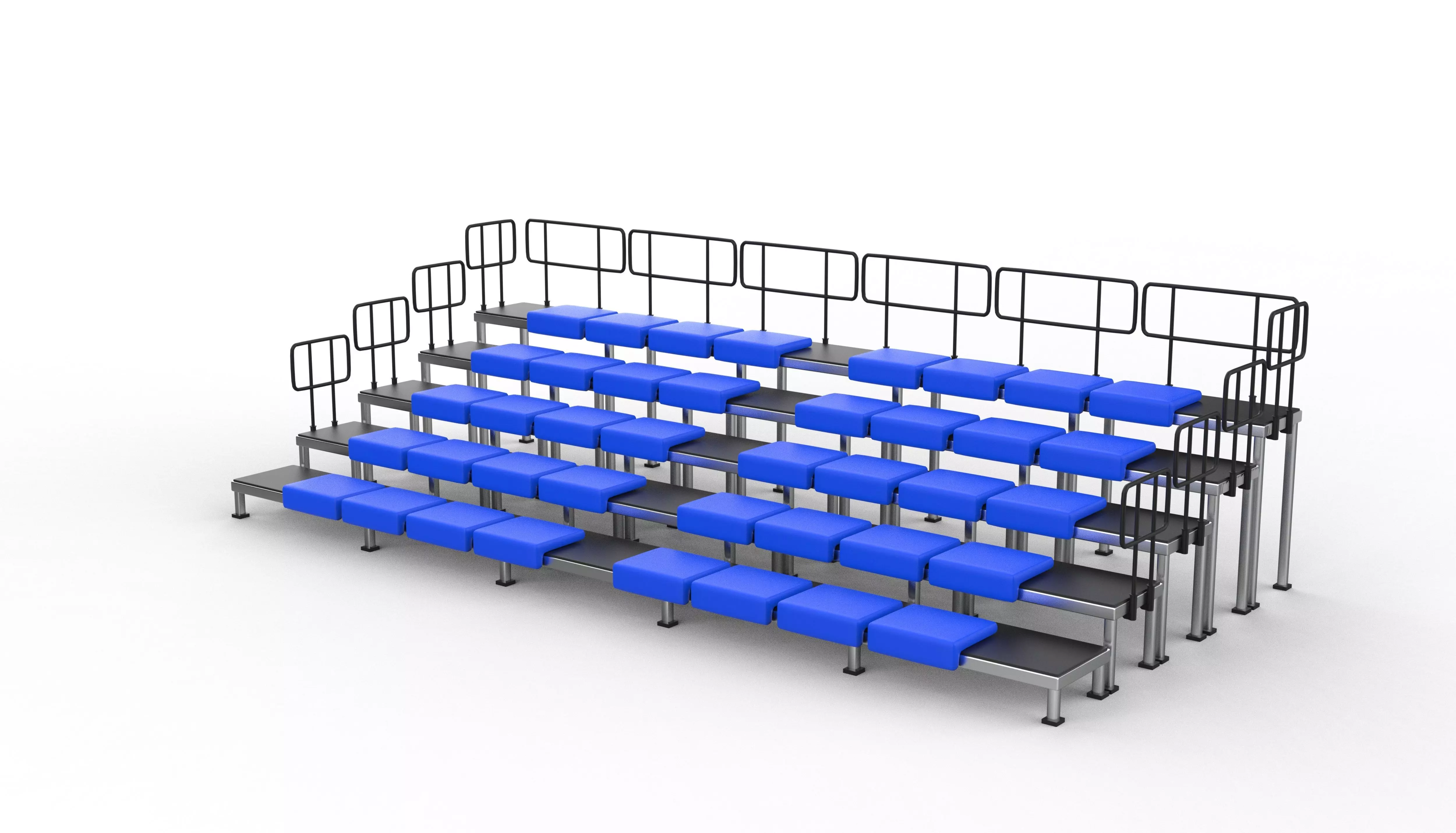 bleacher module 3D model_2