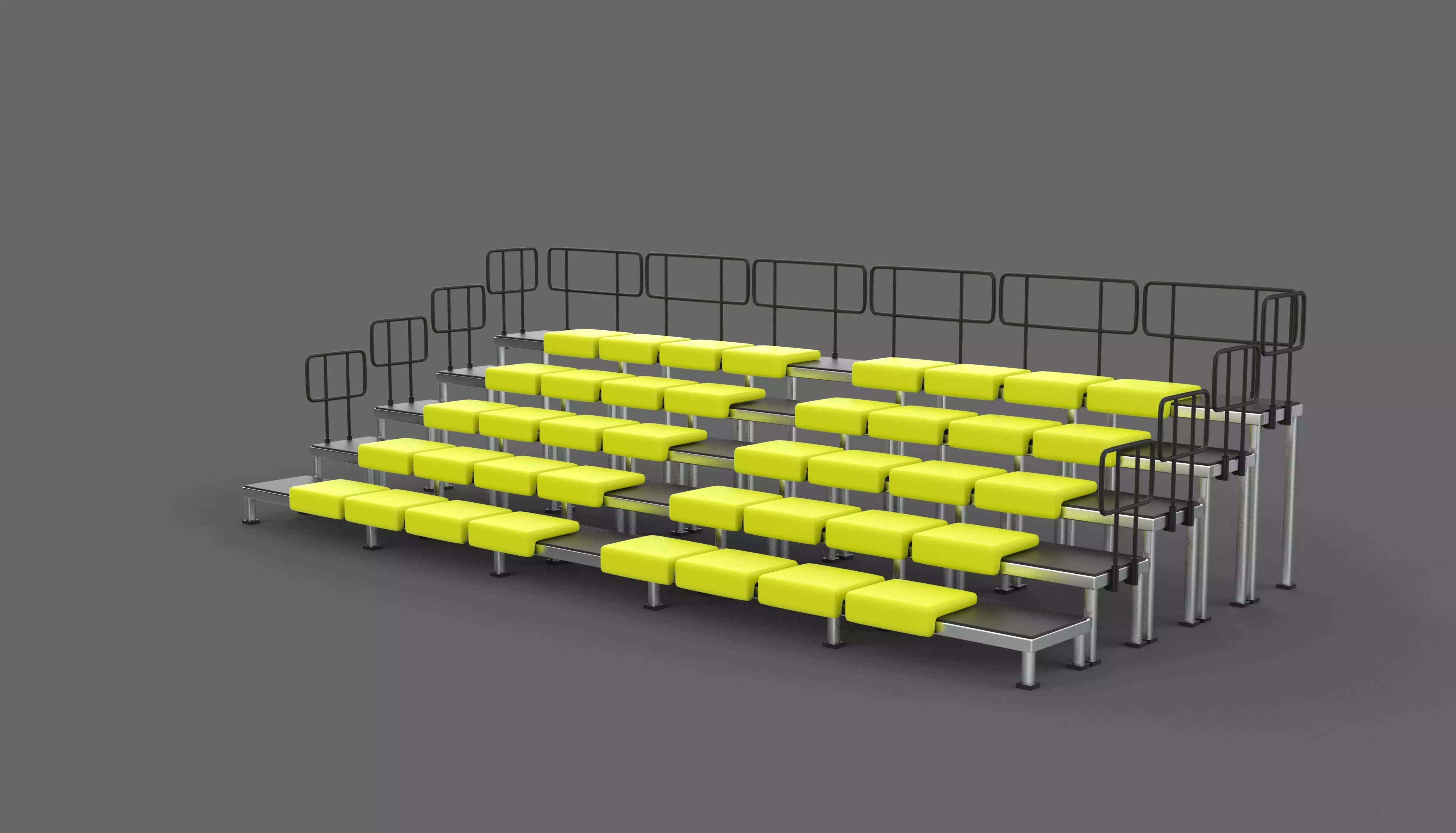 bleacher module 3D model_18