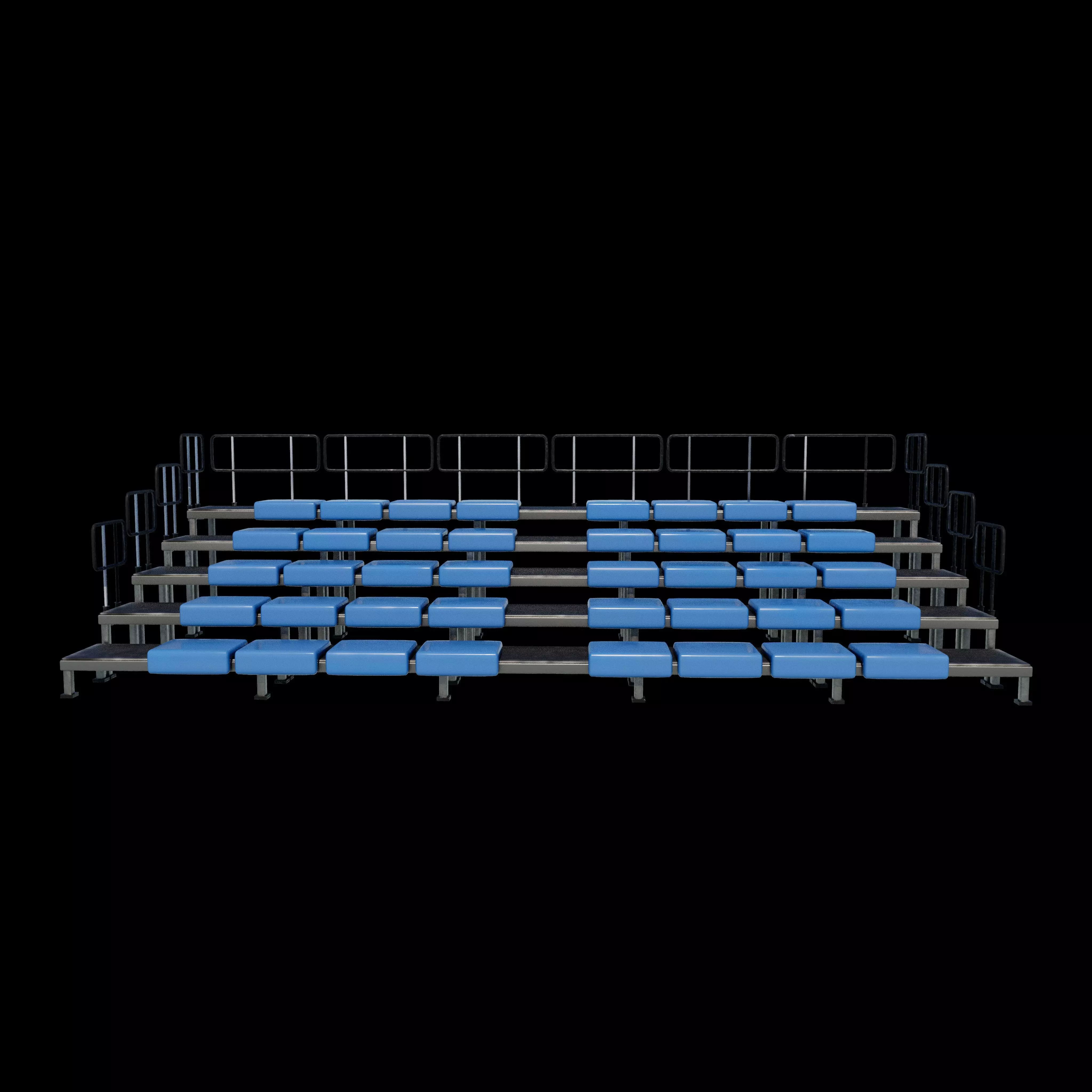 bleacher module 3D model_3