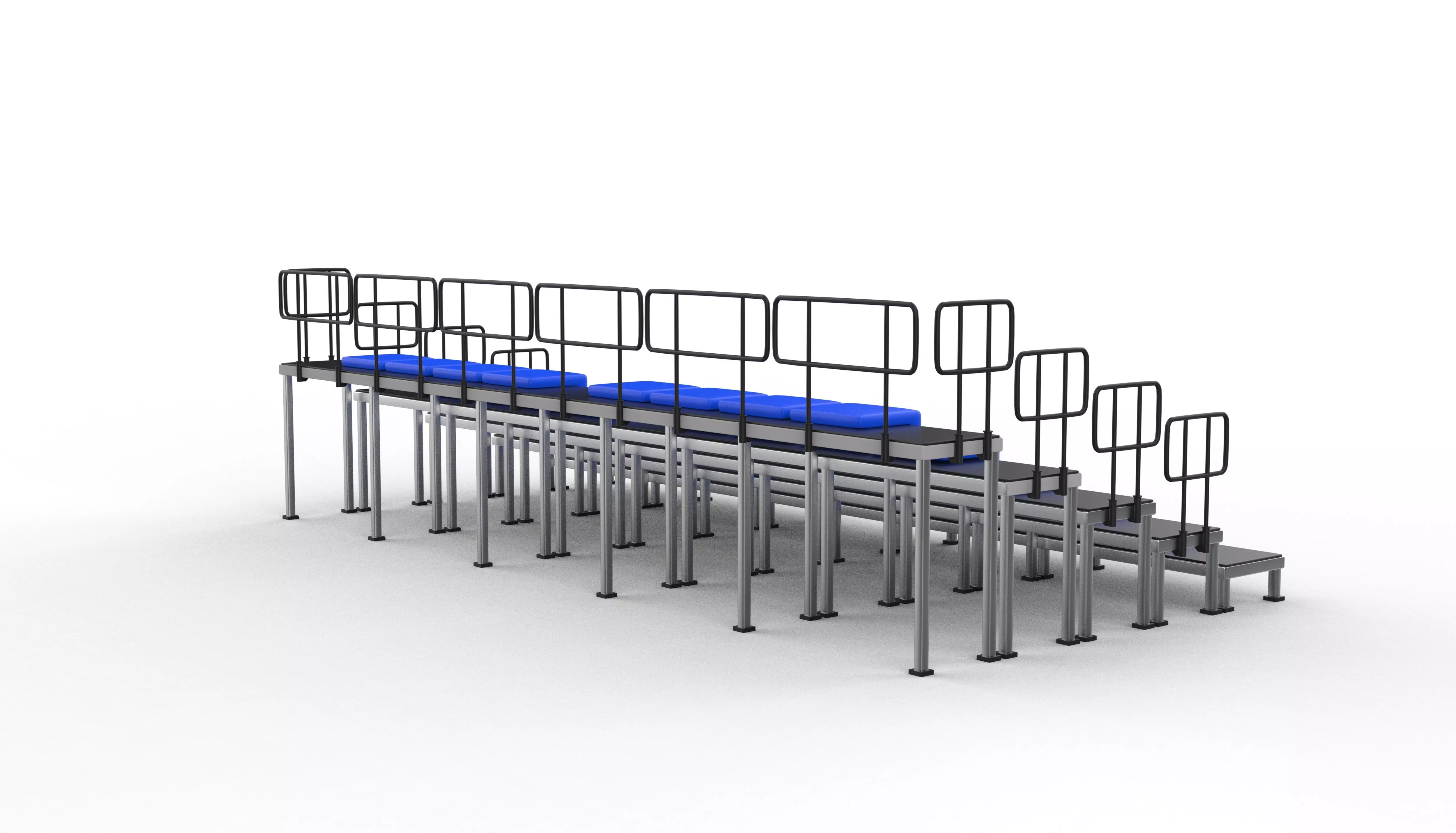 bleacher module 3D model_7