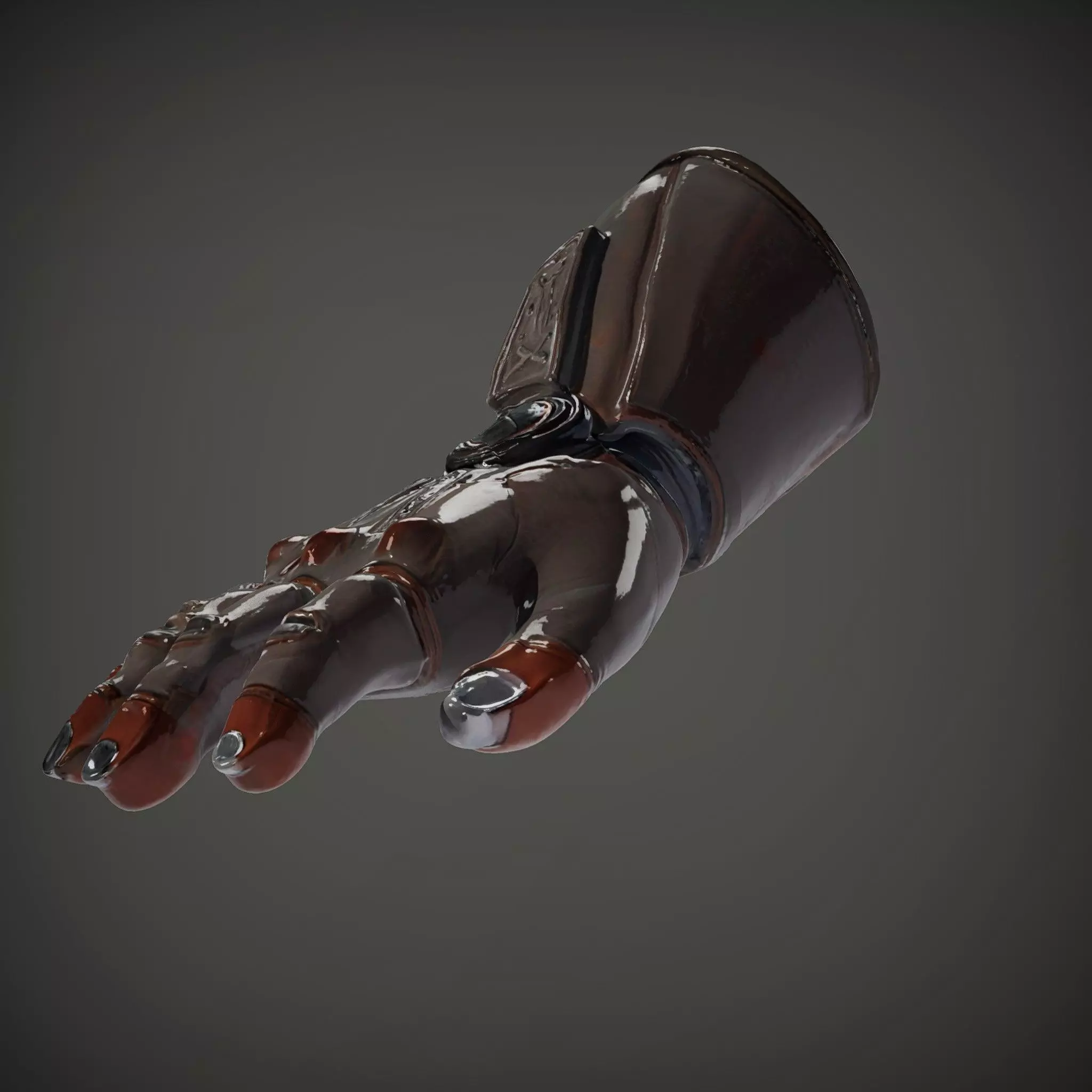 Futuristic Mechanical Glove Model Pack Low-poly 3D model_33