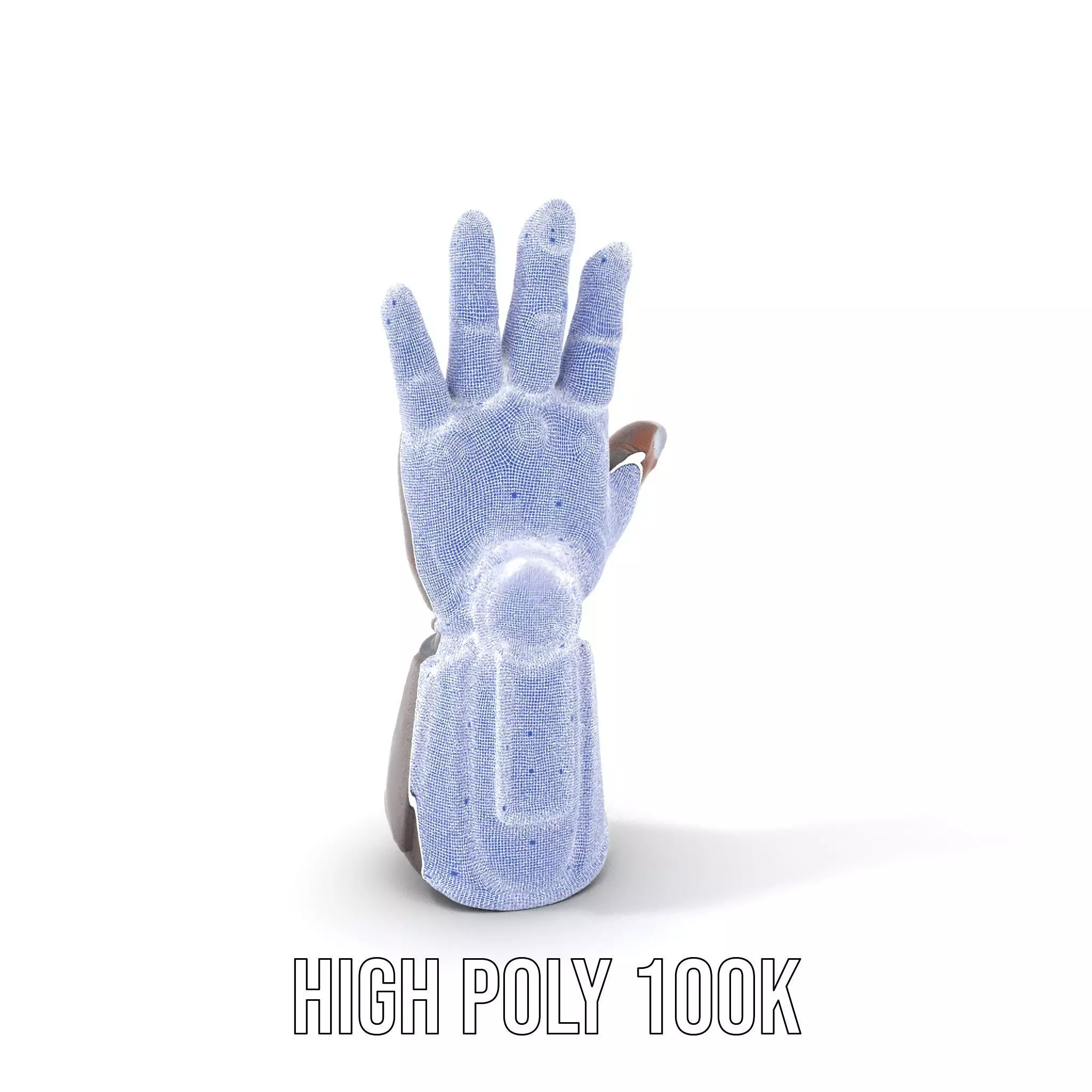 Futuristic Mechanical Glove Model Pack Low-poly 3D model_4