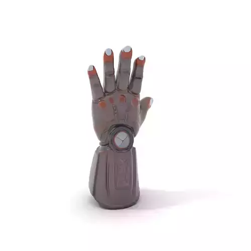 Futuristic Mechanical Glove Model Pack Low-poly 3D model