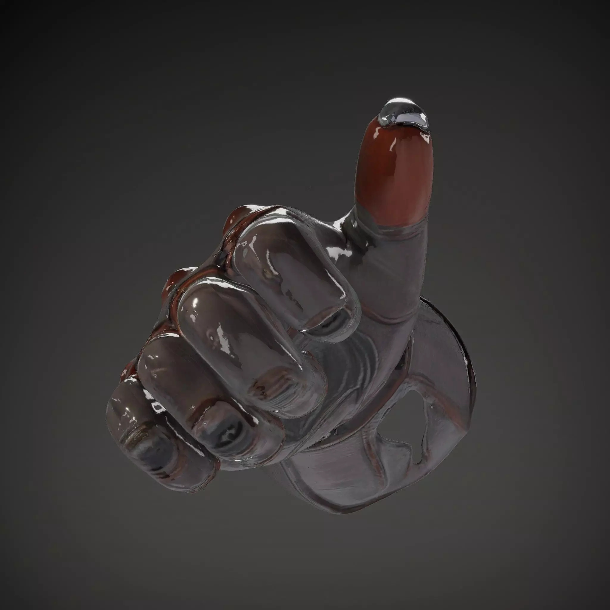 Futuristic Mechanical Glove Model Pack Low-poly 3D model_34