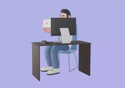 Stylized 3D Male Doctor Character-Holding First Aid Kit Smiling 3D model_3