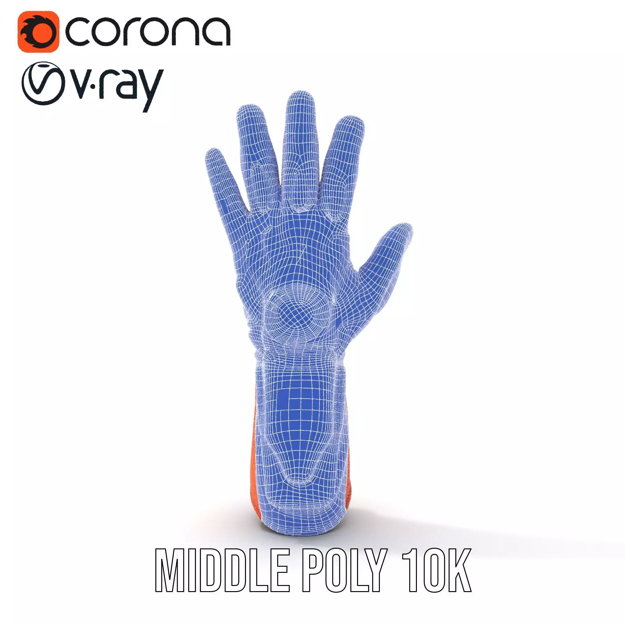 Futuristic Robotic Glove Model Pack with Glowing Elements Low-poly 3D model_31