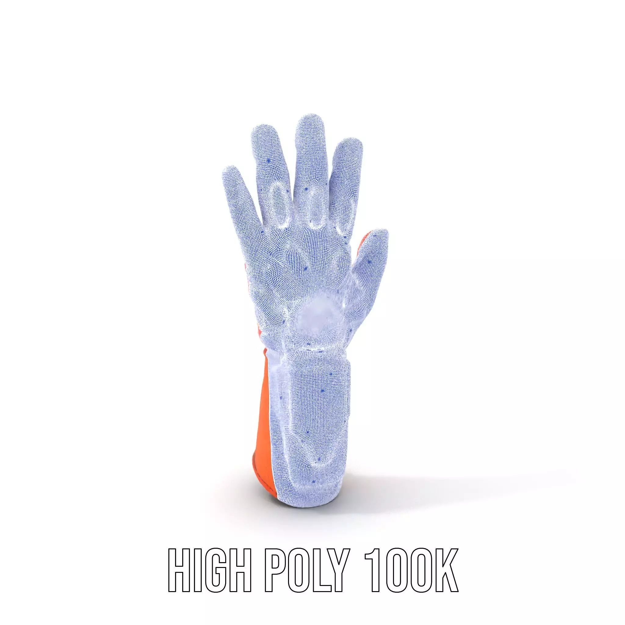 Futuristic Robotic Glove Model Pack with Glowing Elements Low-poly 3D model_5