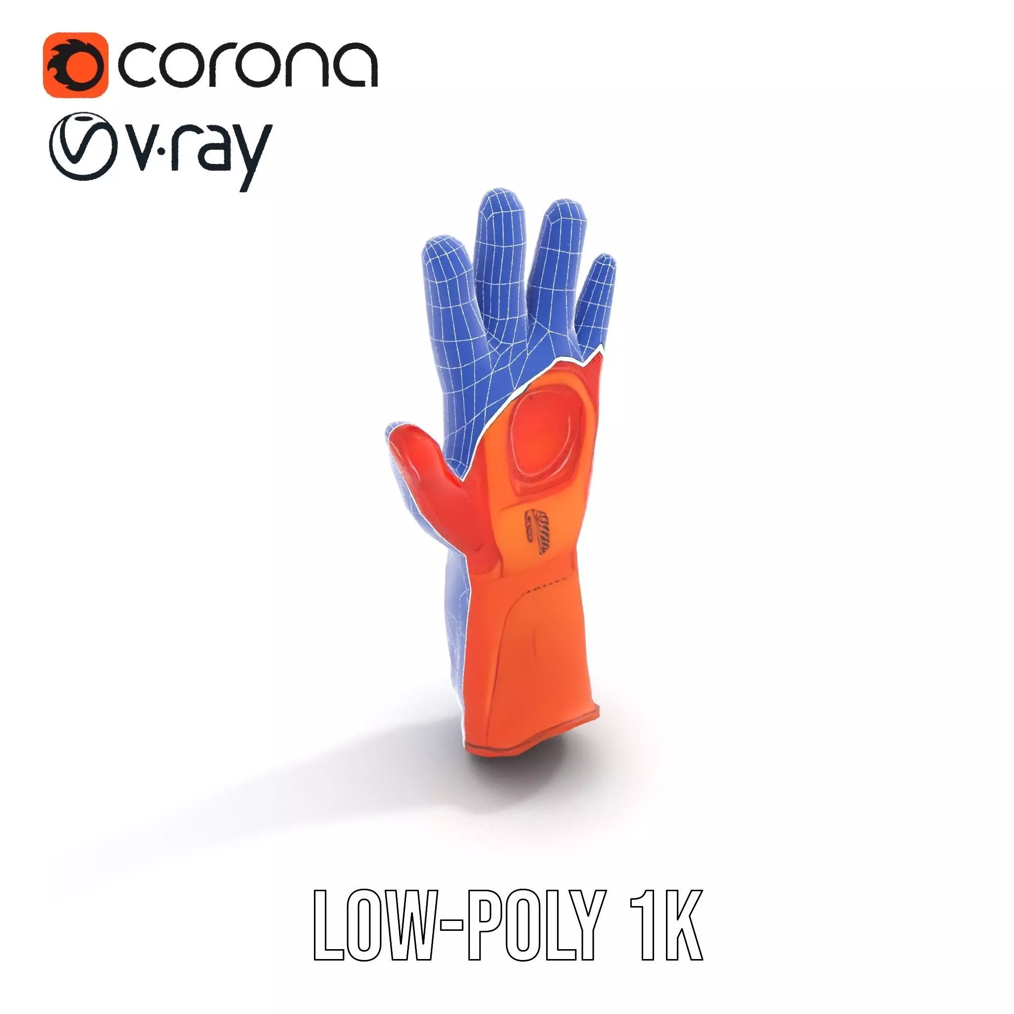 Futuristic Robotic Glove Model Pack with Glowing Elements Low-poly 3D model_23