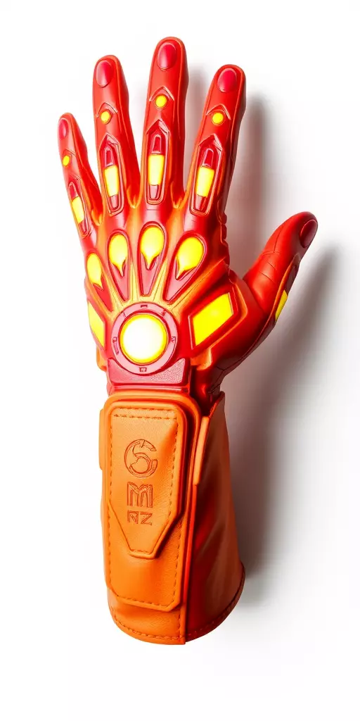 Futuristic Robotic Glove Model Pack with Glowing Elements Low-poly 3D model_3