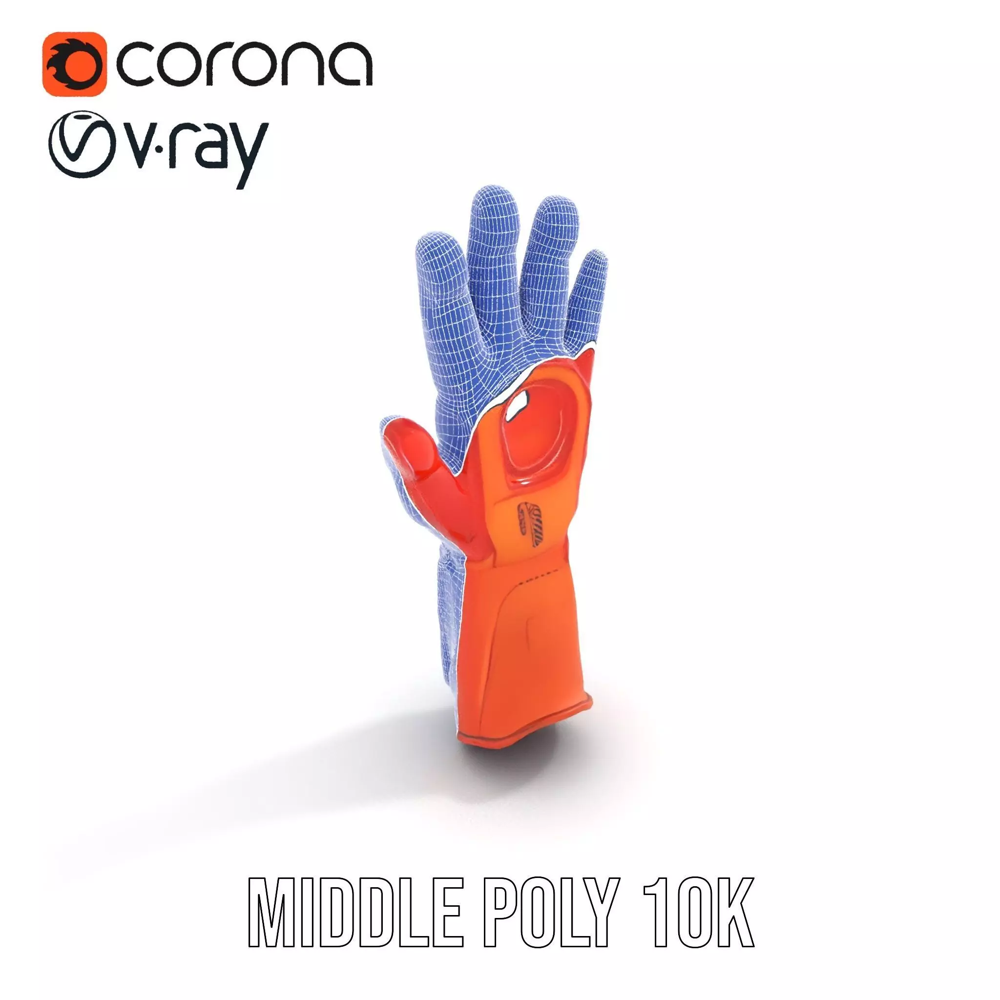 Futuristic Robotic Glove Model Pack with Glowing Elements Low-poly 3D model_28