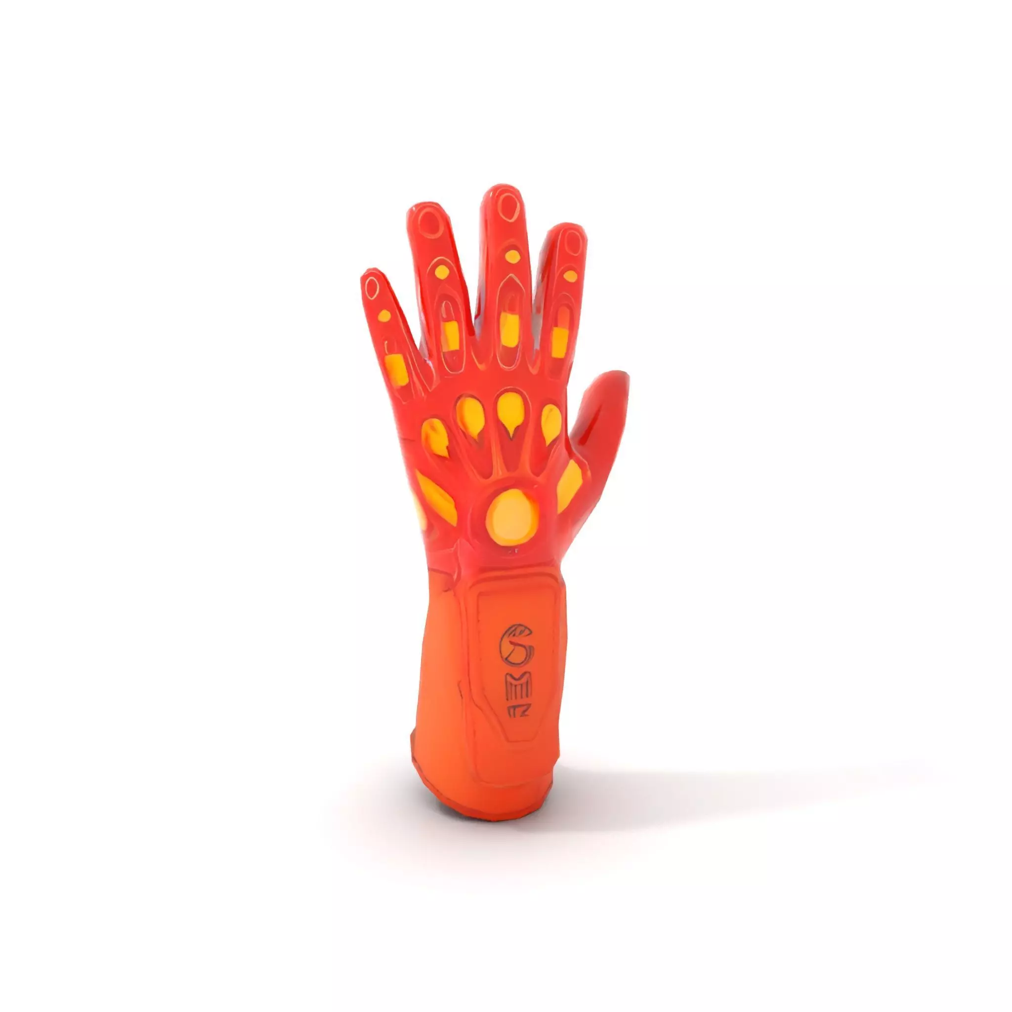 Futuristic Robotic Glove Model Pack with Glowing Elements Low-poly 3D model_17