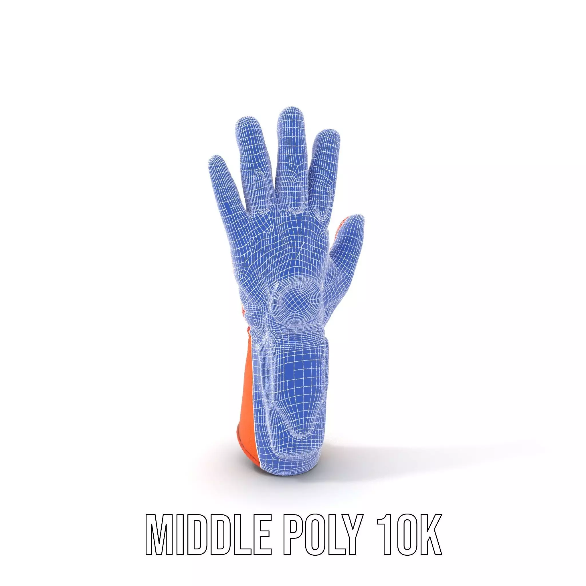 Futuristic Robotic Glove Model Pack with Glowing Elements Low-poly 3D model_19