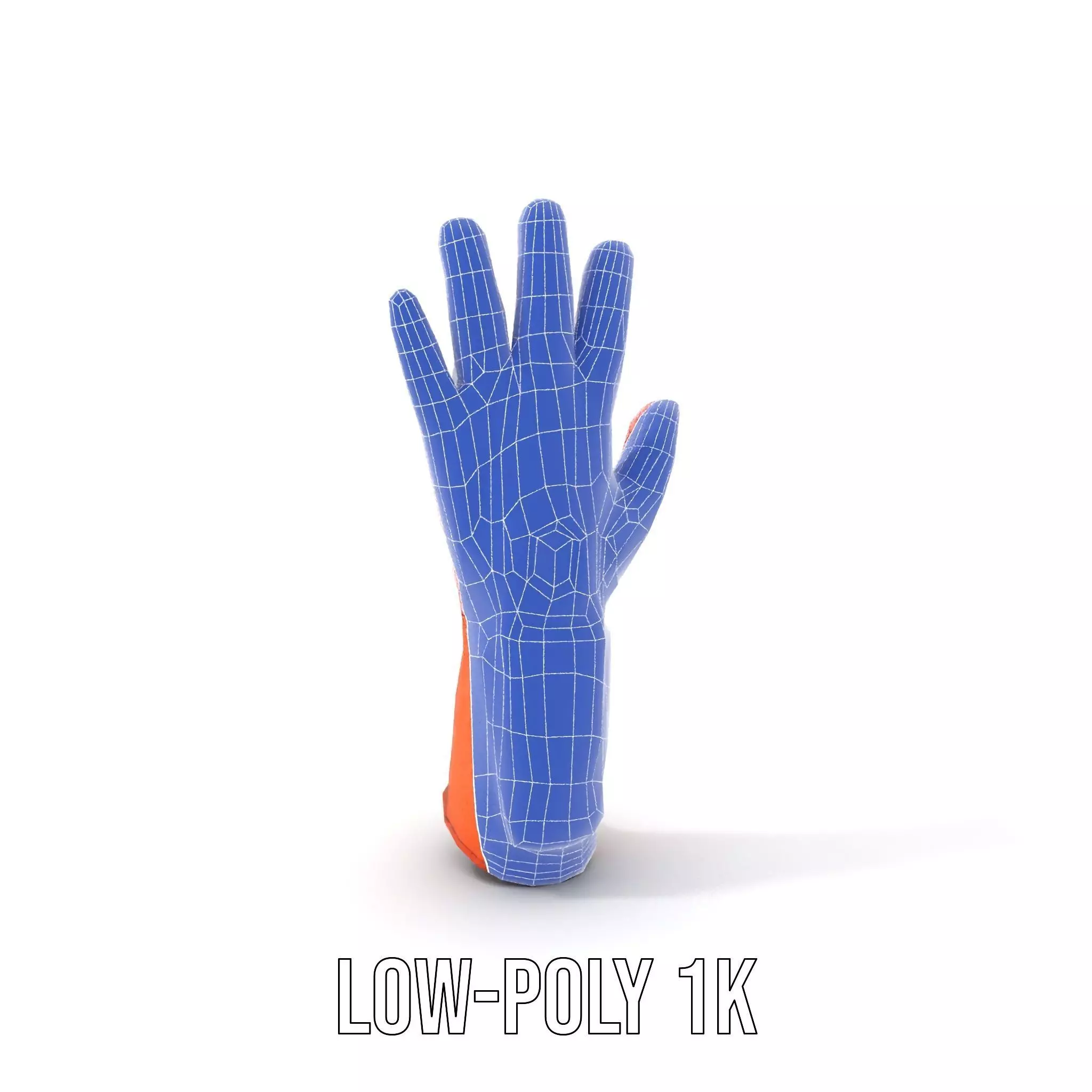 Futuristic Robotic Glove Model Pack with Glowing Elements Low-poly 3D model_26