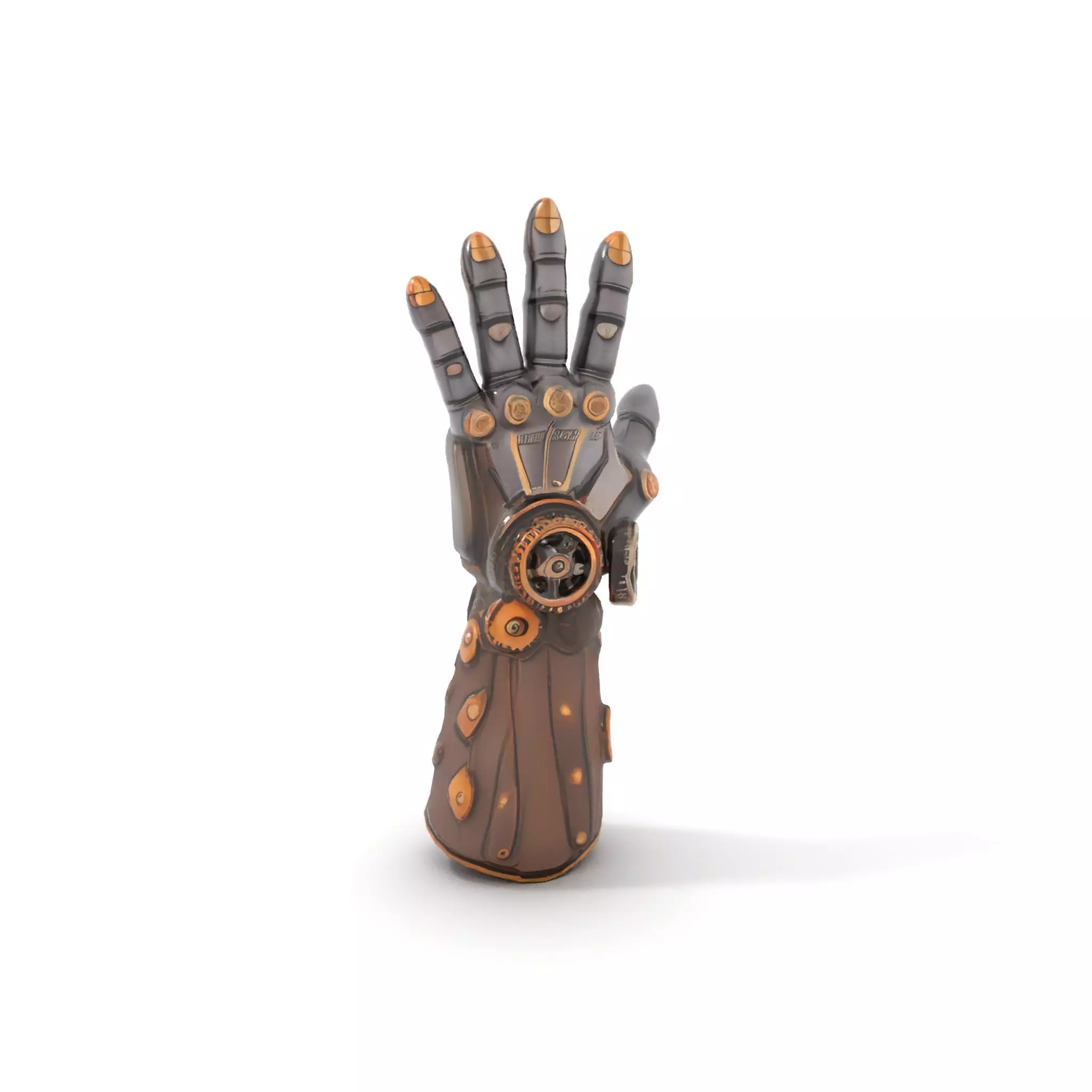 Steampunk Mechanical Hand Model Pack Low-poly 3D model_13
