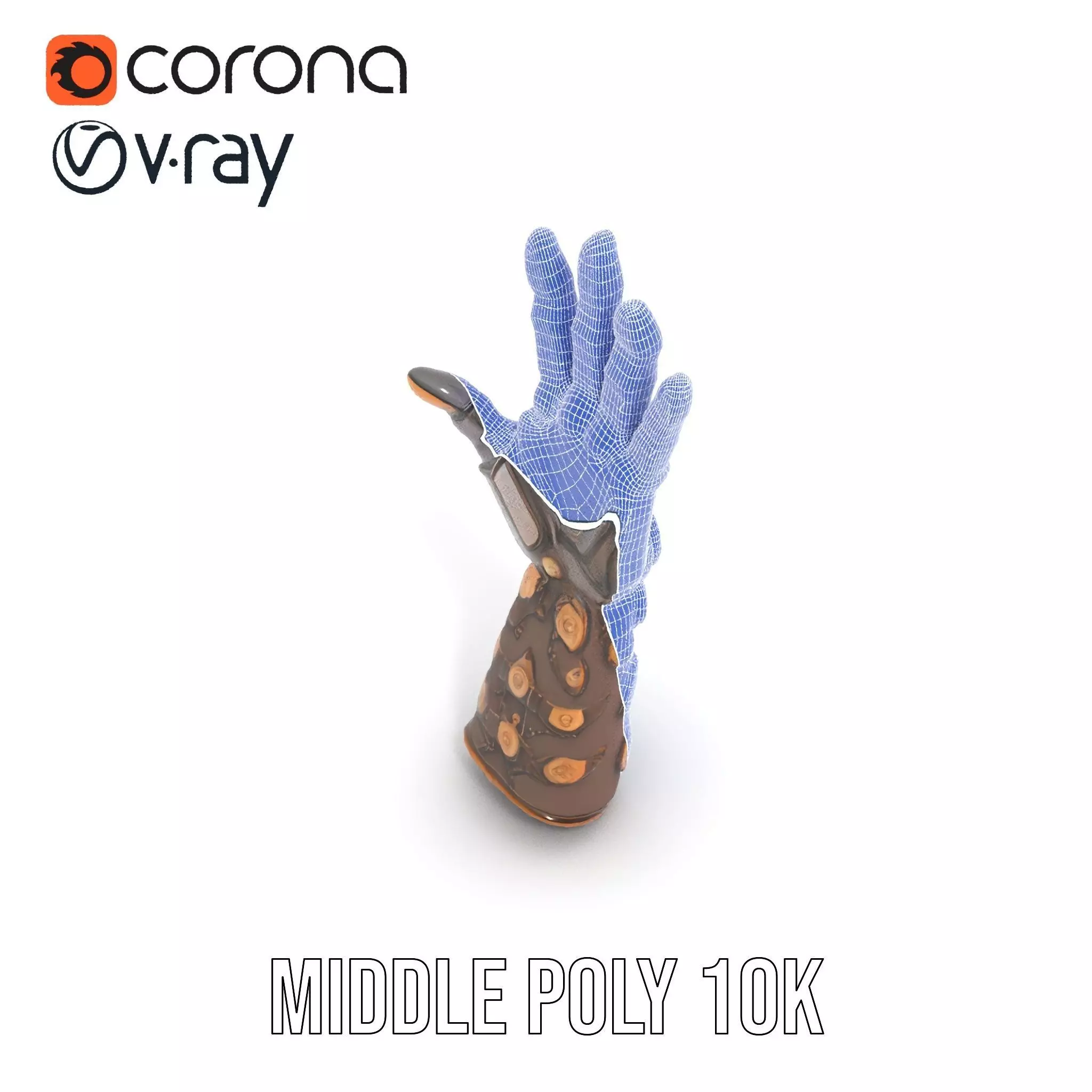 Steampunk Mechanical Hand Model Pack Low-poly 3D model_27