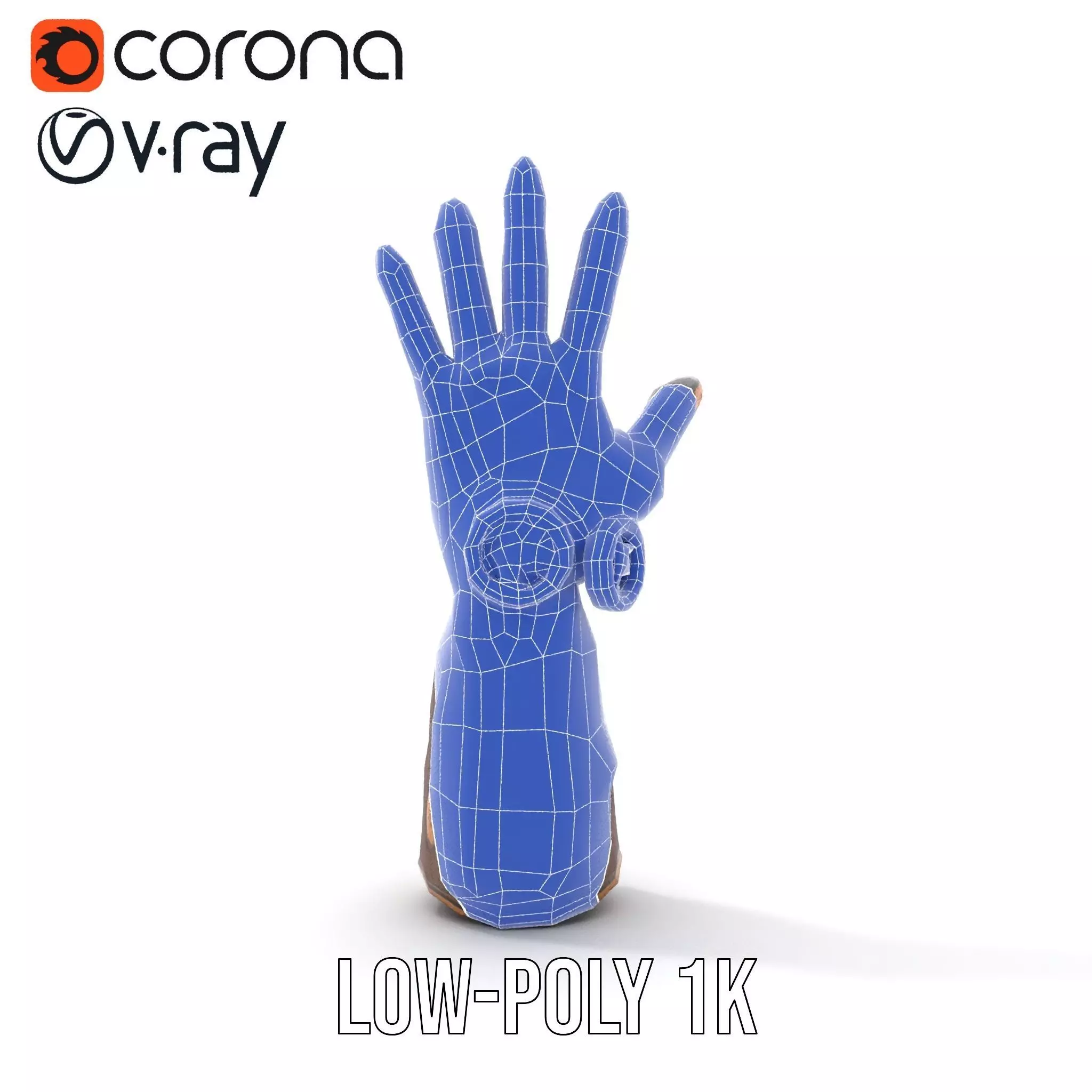 Steampunk Mechanical Hand Model Pack Low-poly 3D model_20