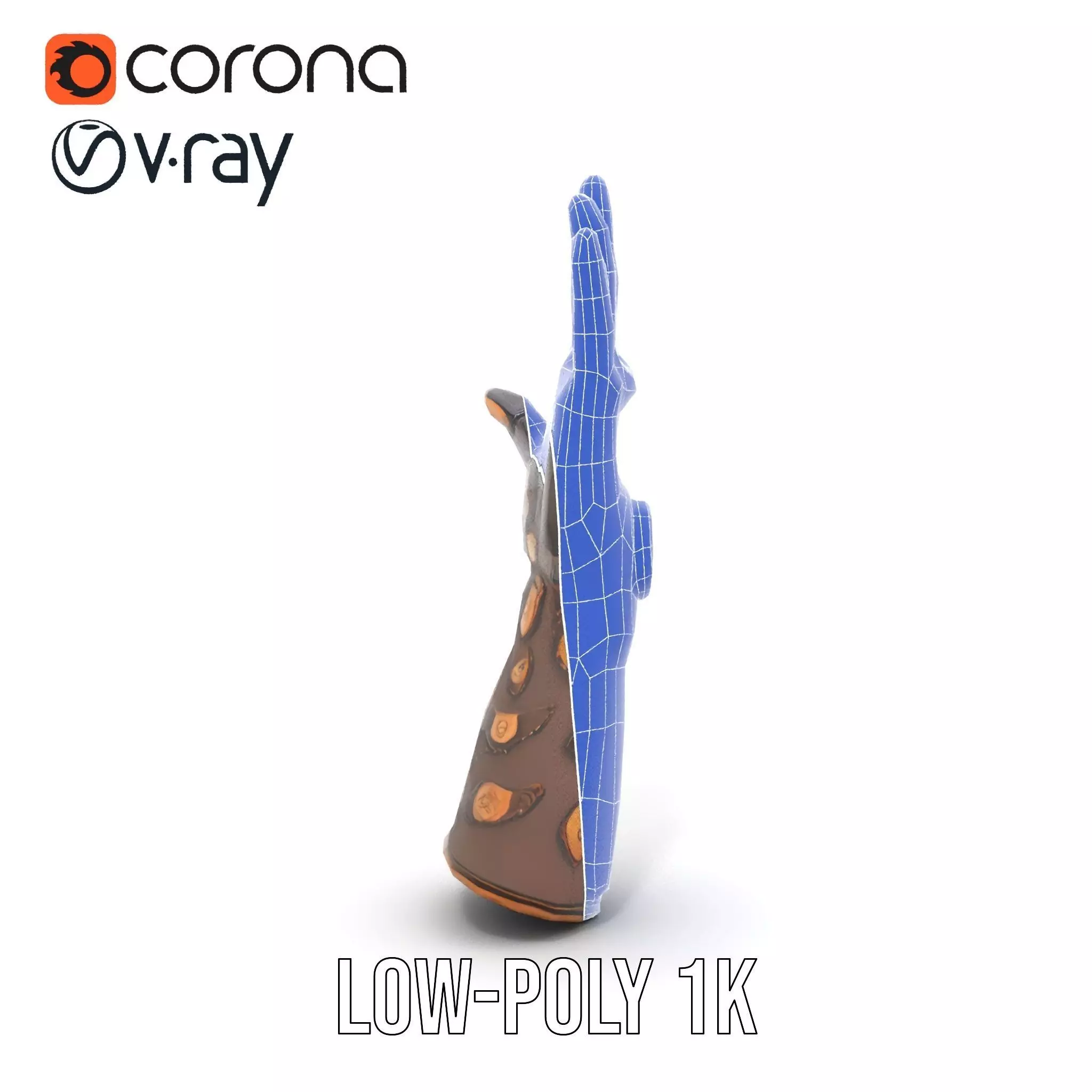 Steampunk Mechanical Hand Model Pack Low-poly 3D model_31