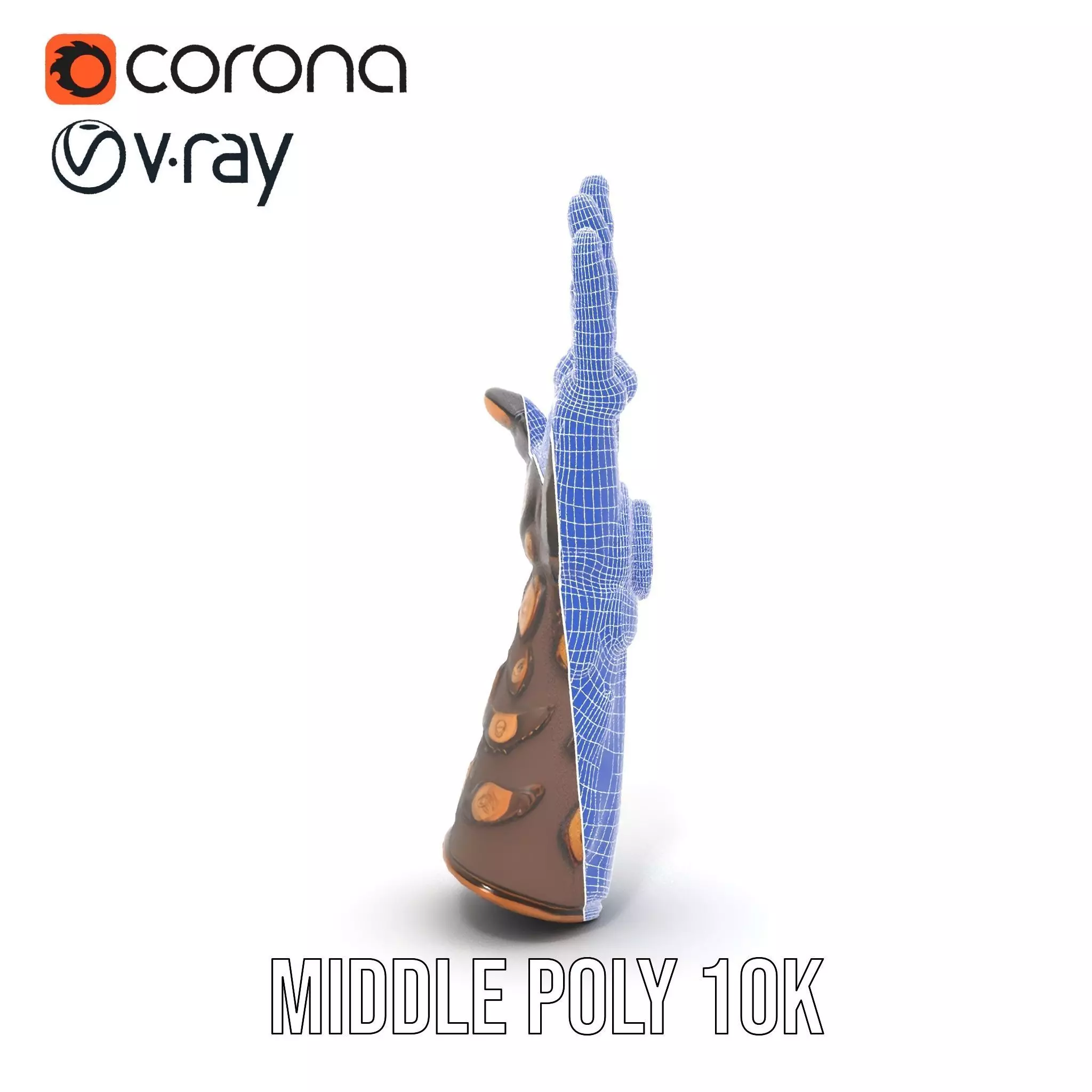 Steampunk Mechanical Hand Model Pack Low-poly 3D model_22