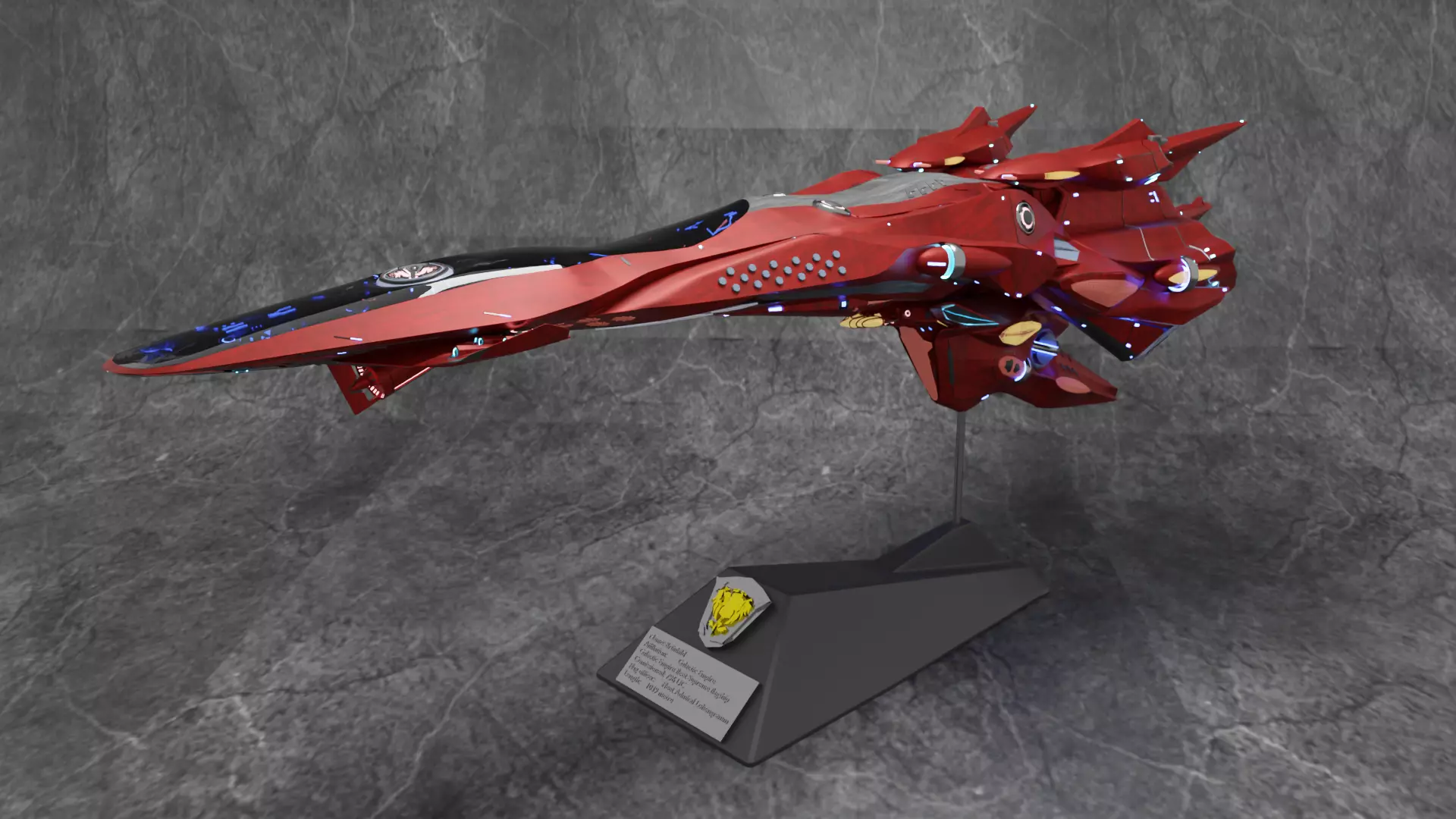 Legend of Galactic Heroes DNT Barbarossa 1-8000 scale 3D print model_0