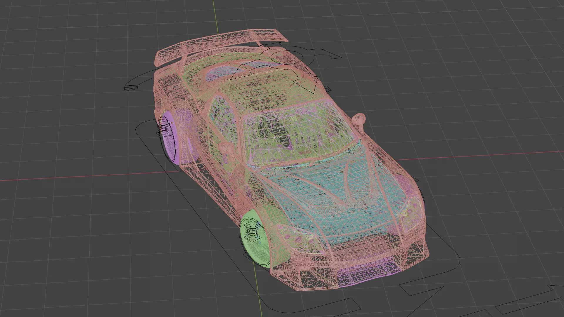 Mazda RX Veilside 3d Model Rigged 3D model_6