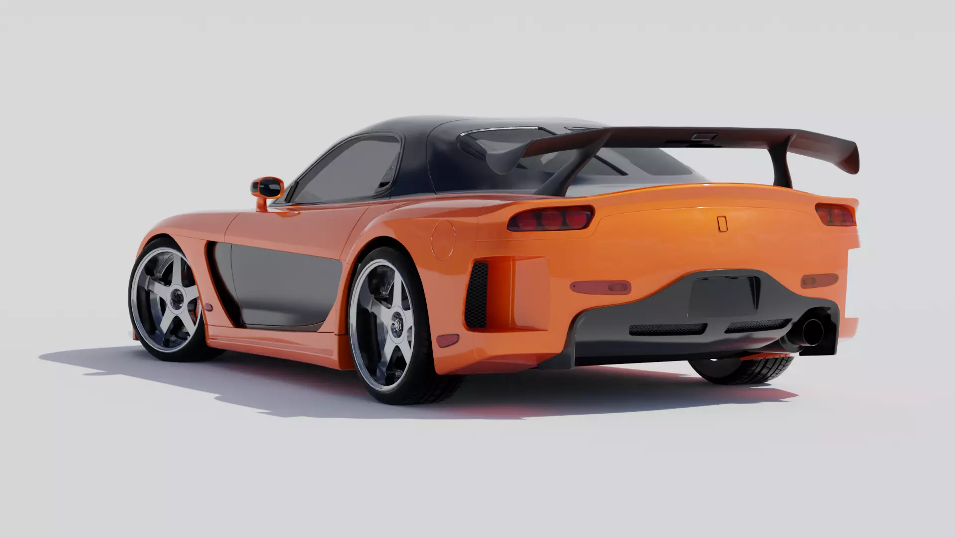 Mazda RX Veilside 3d Model Rigged 3D model_4