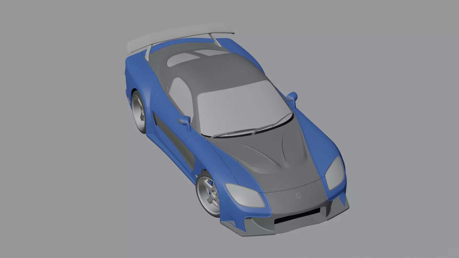 Mazda RX Veilside 3d Model Rigged 3D model_7