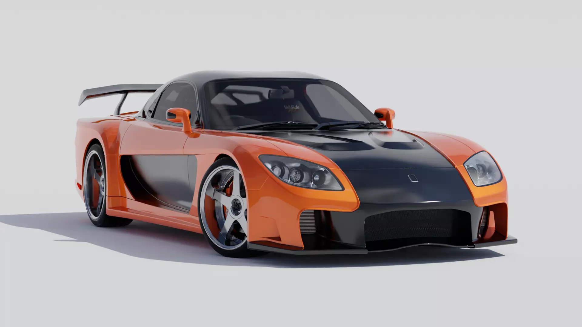Mazda RX Veilside 3d Model Rigged 3D model_2