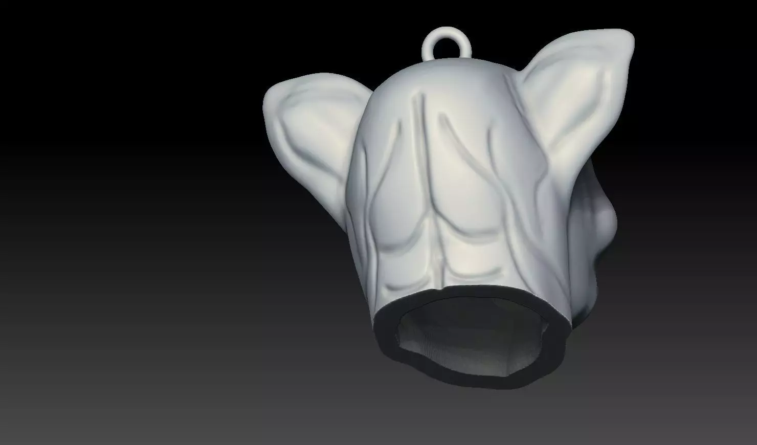 Normal Dog head 3D print model_7