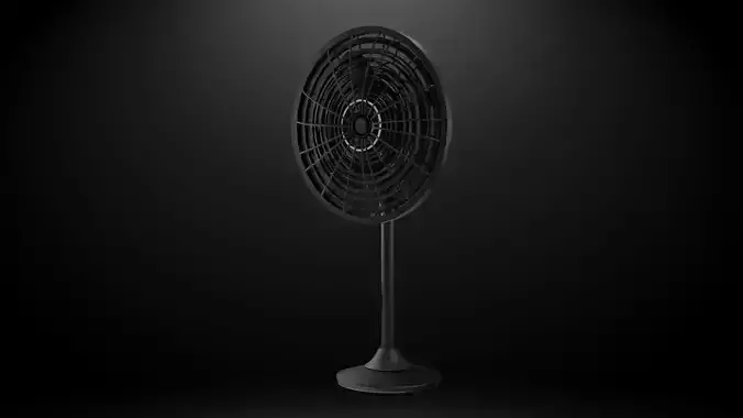Pakistani Stand Fan Game Ready 3D Model