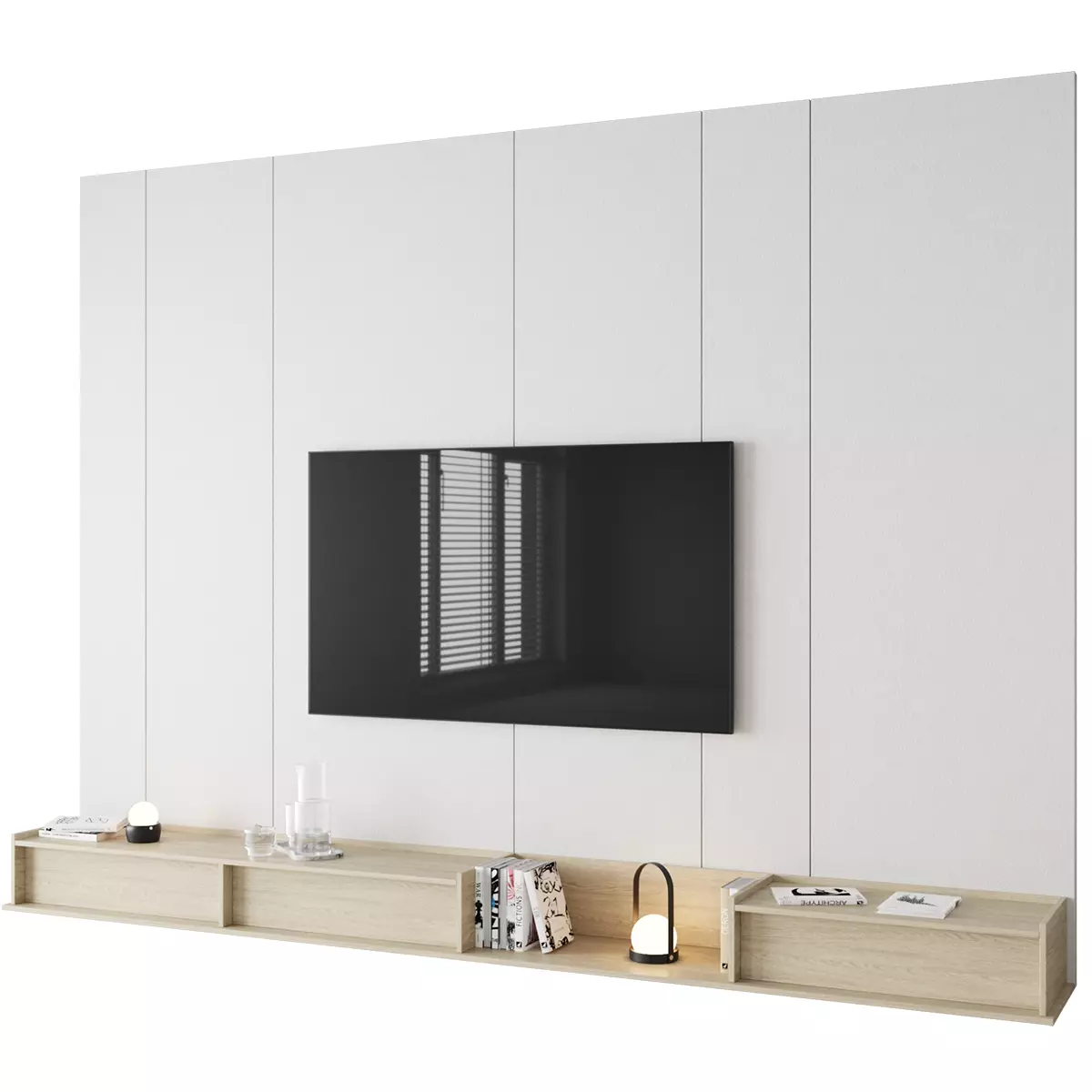 TV wall panel 01 Free 3D model