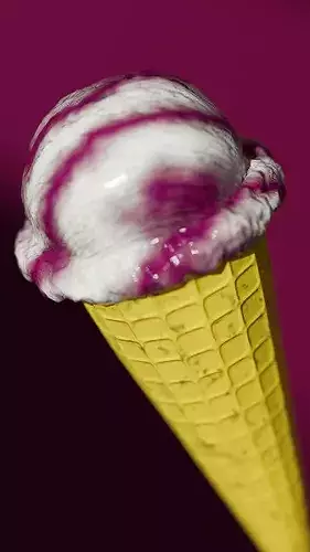 3D Ice Cream Cone Low-poly 3D model 7
